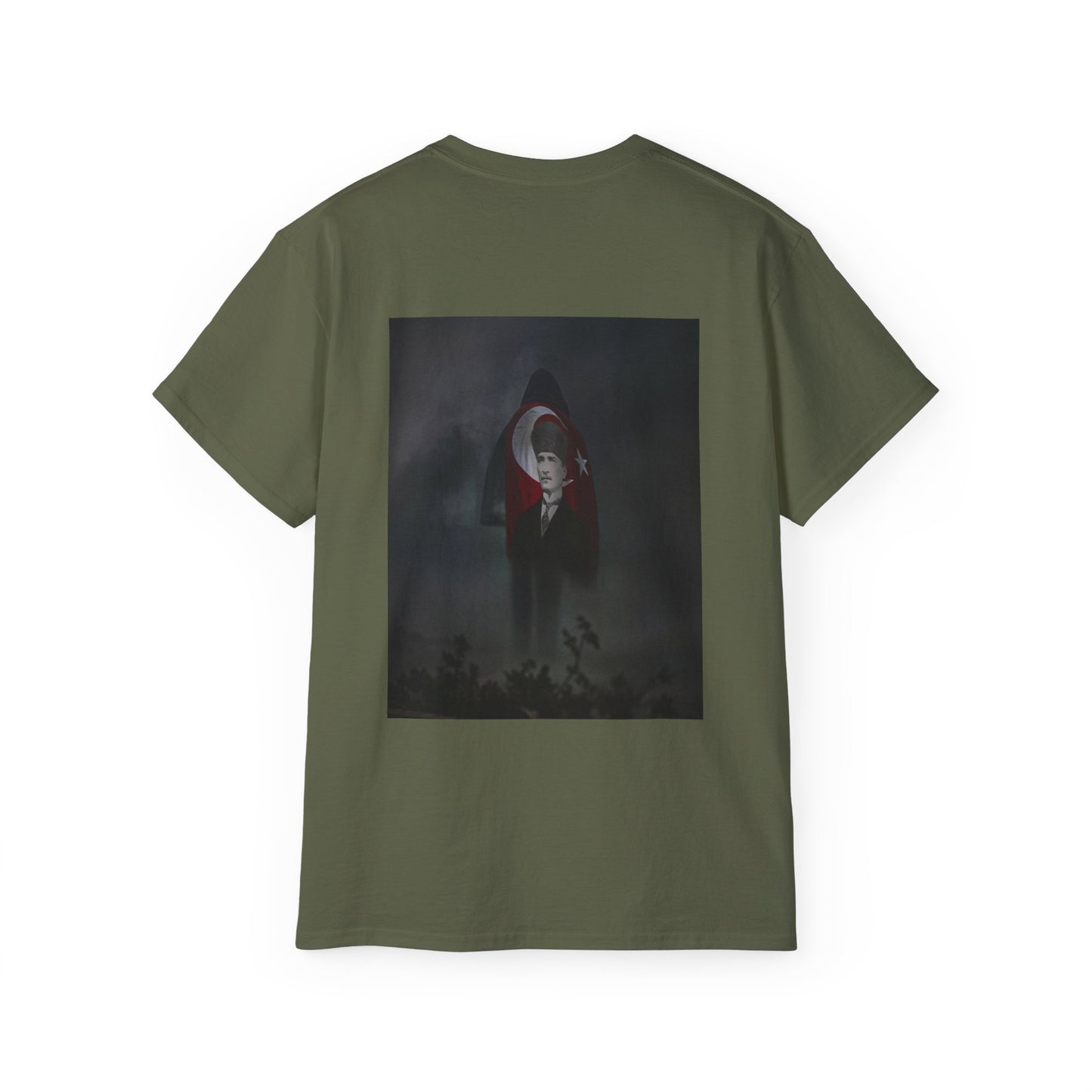 ATA Heritage - Turkish Flag & Atatürk Legacy – Guy in Smoke Unisex T-Shirt