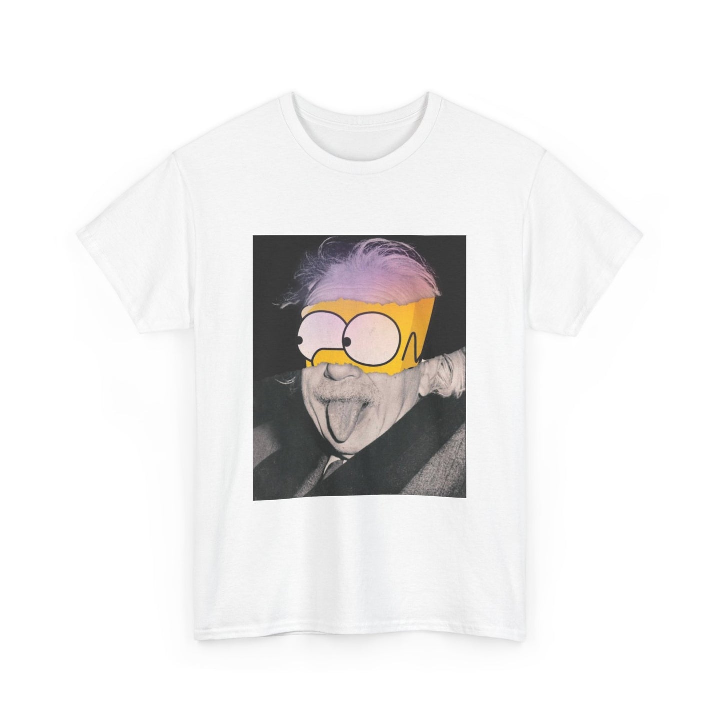 "Smart Meets Stupid" – Pop Culture Mashup Art Print (Einstein x Bart Simpson)
