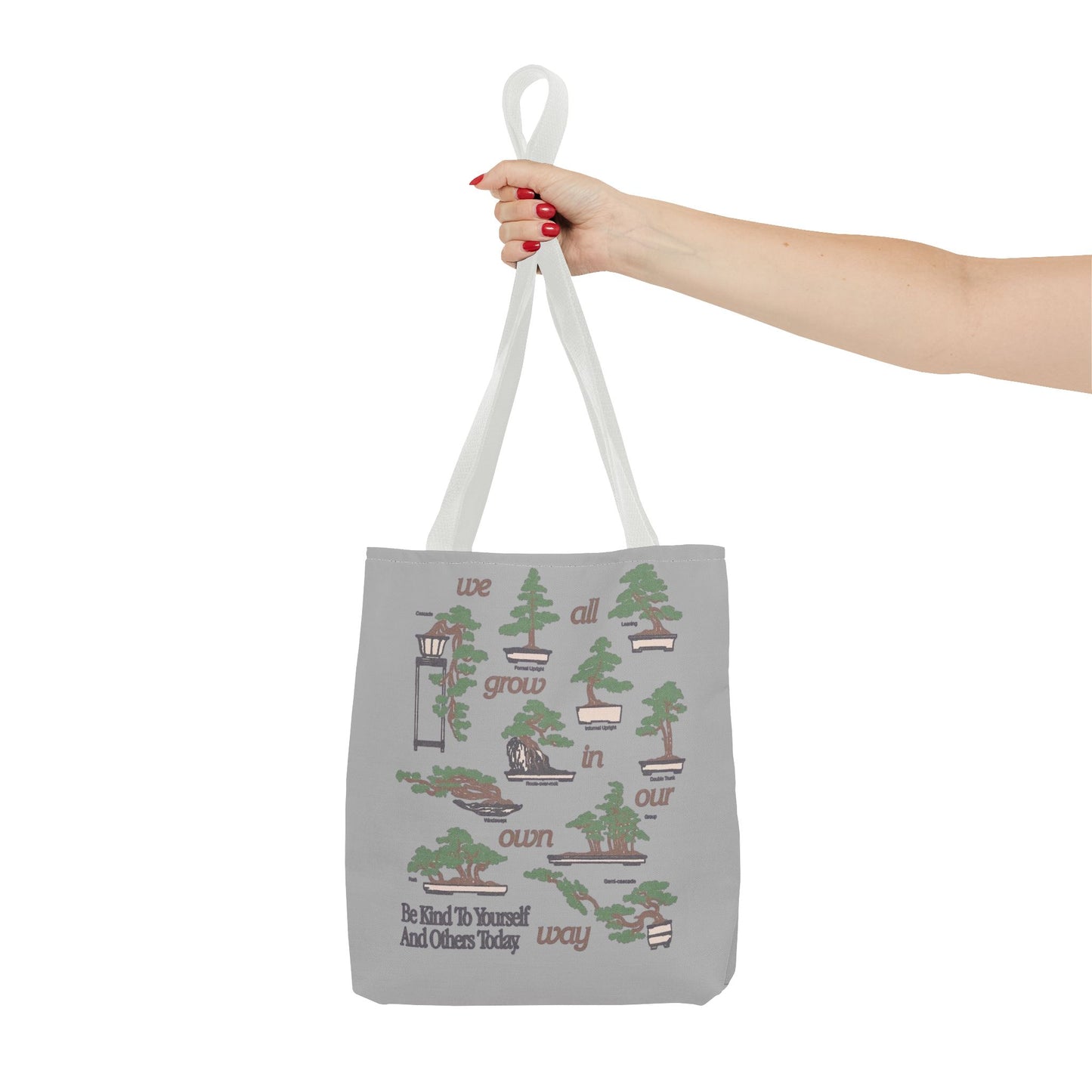 Cute & Minimalist Glass Design Tote Bag - Be Kind to Yourself and Others.