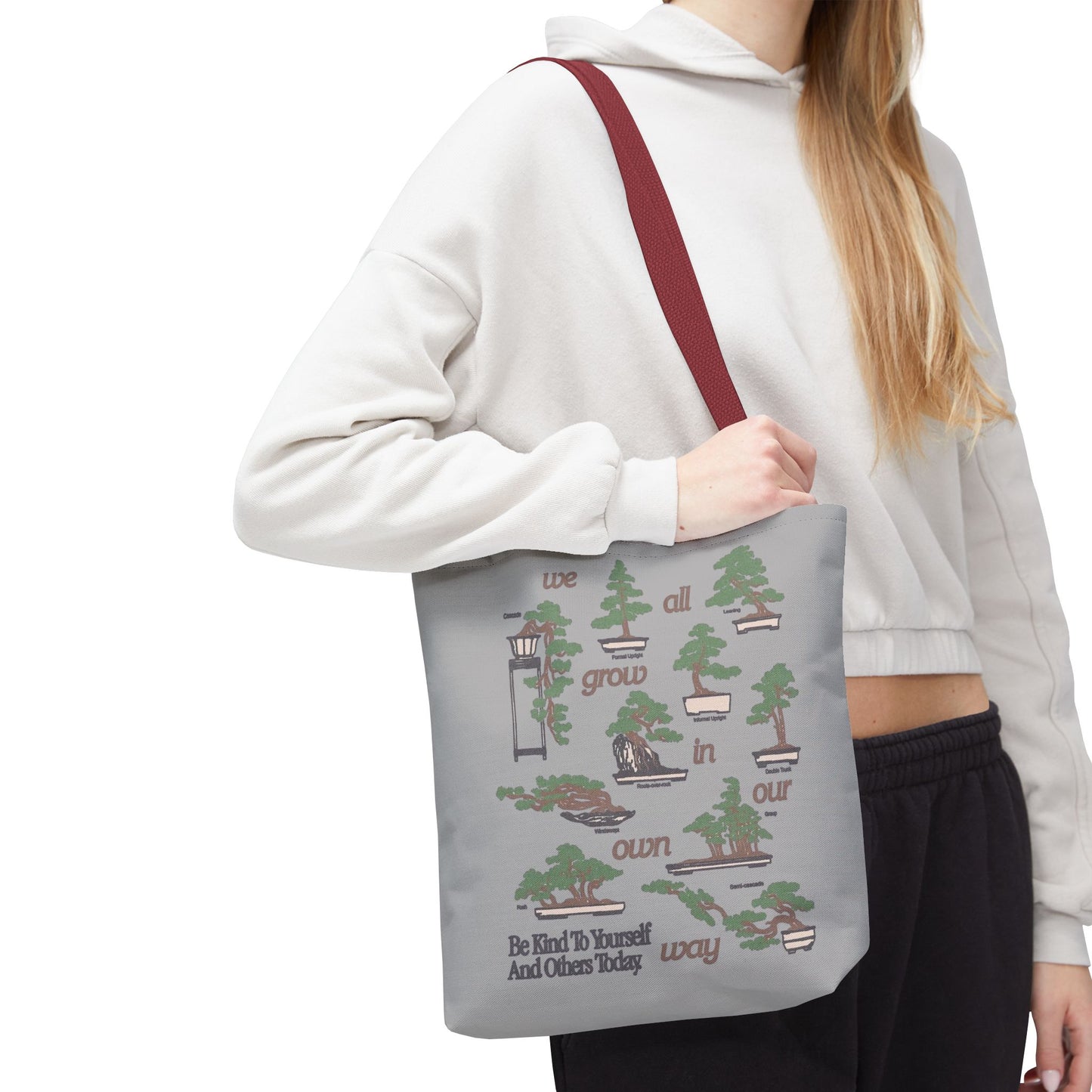 Cute & Minimalist Glass Design Tote Bag - Be Kind to Yourself and Others.