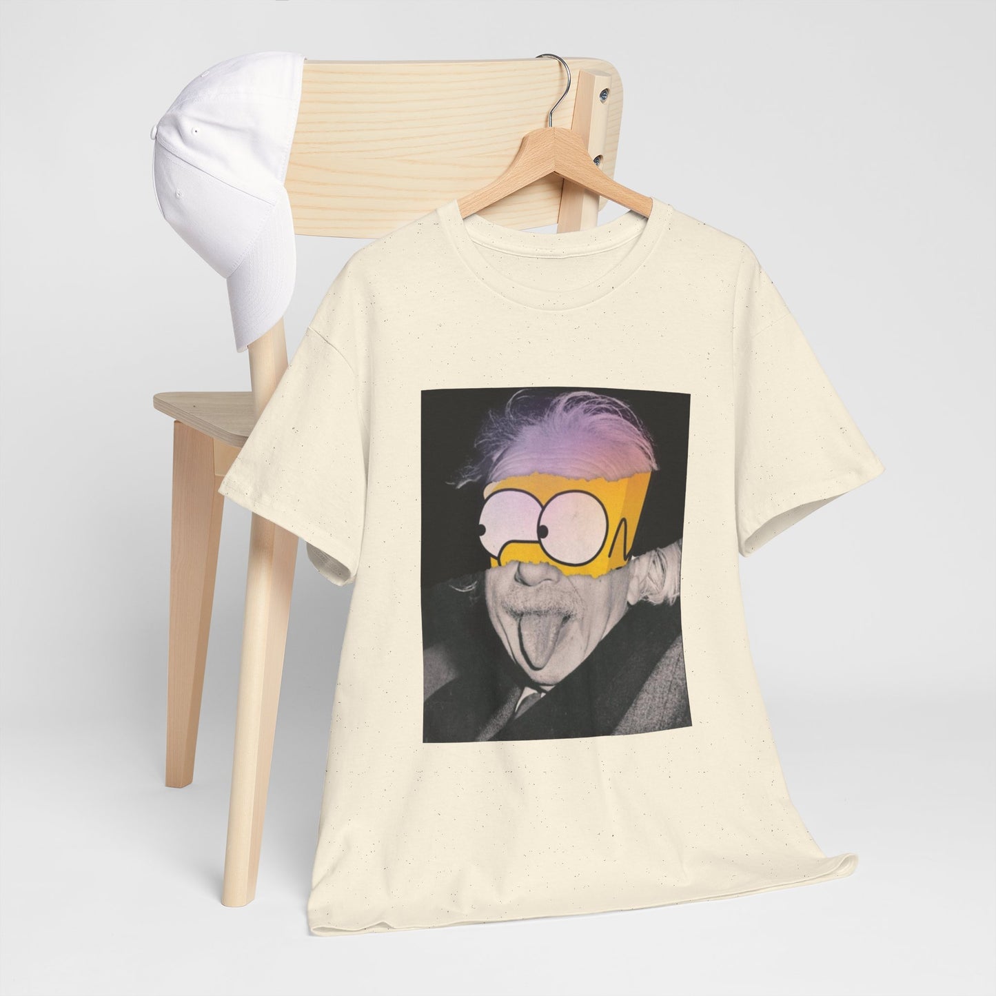 "Smart Meets Stupid" – Pop Culture Mashup Art Print (Einstein x Bart Simpson)