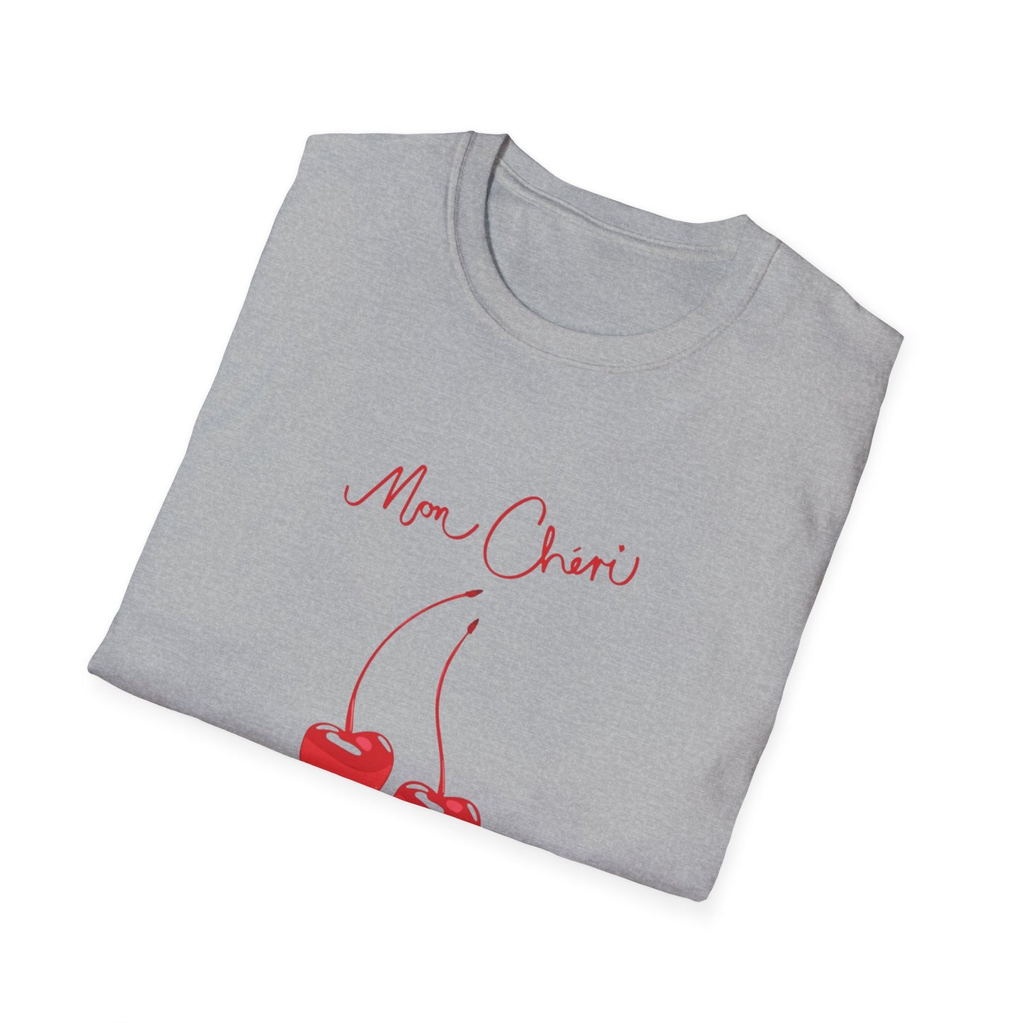 Mon Cheri with Cute Fruit Design - Unisex Softstyle T-Shirt