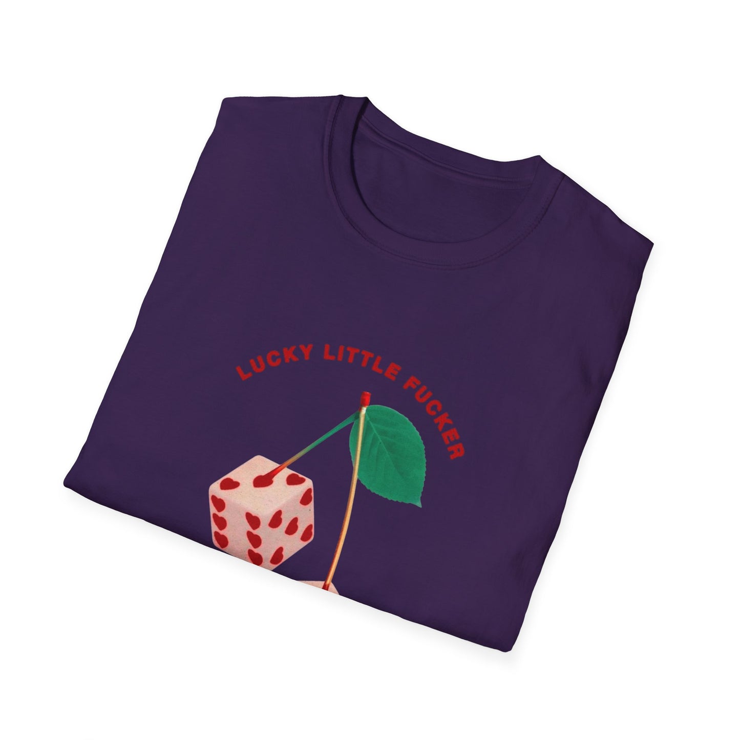 Funny Unisex Softstyle T-Shirt - Lucky Little Fucker Design