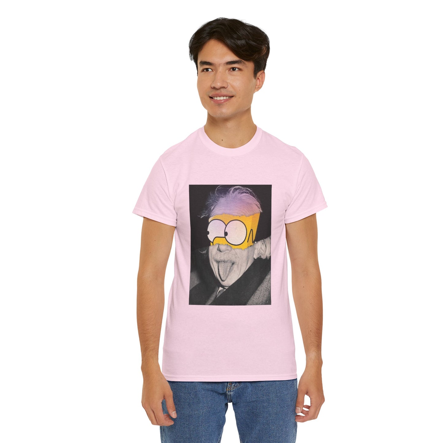 "Smart Meets Stupid" – Pop Culture Mashup Art Print (Einstein x Bart Simpson)