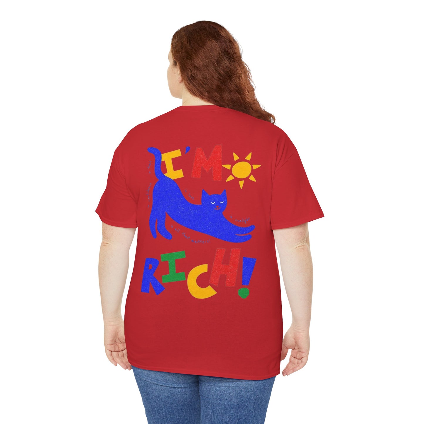 Rick in Confidence Unisex Tee - Cute Rich Cat Design