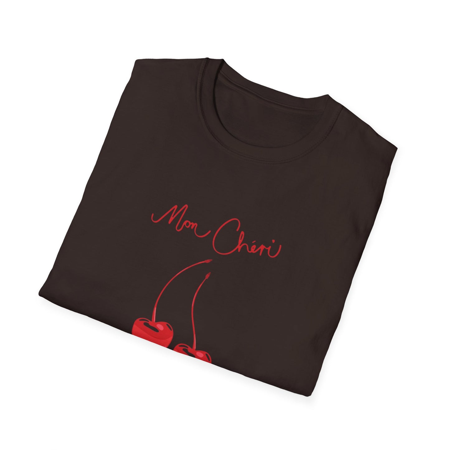 Mon Cheri with Cute Fruit Design - Unisex Softstyle T-Shirt