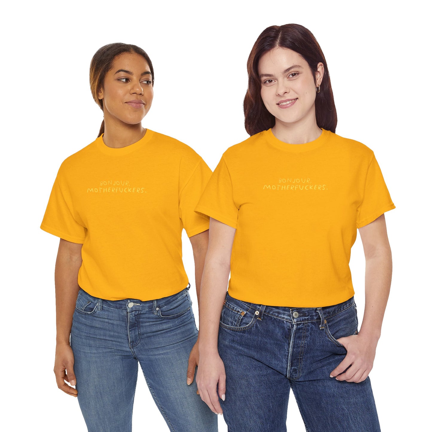 Graphic Unisex Funny Tee - BONJOUR, MOTHERFUCKERS.
