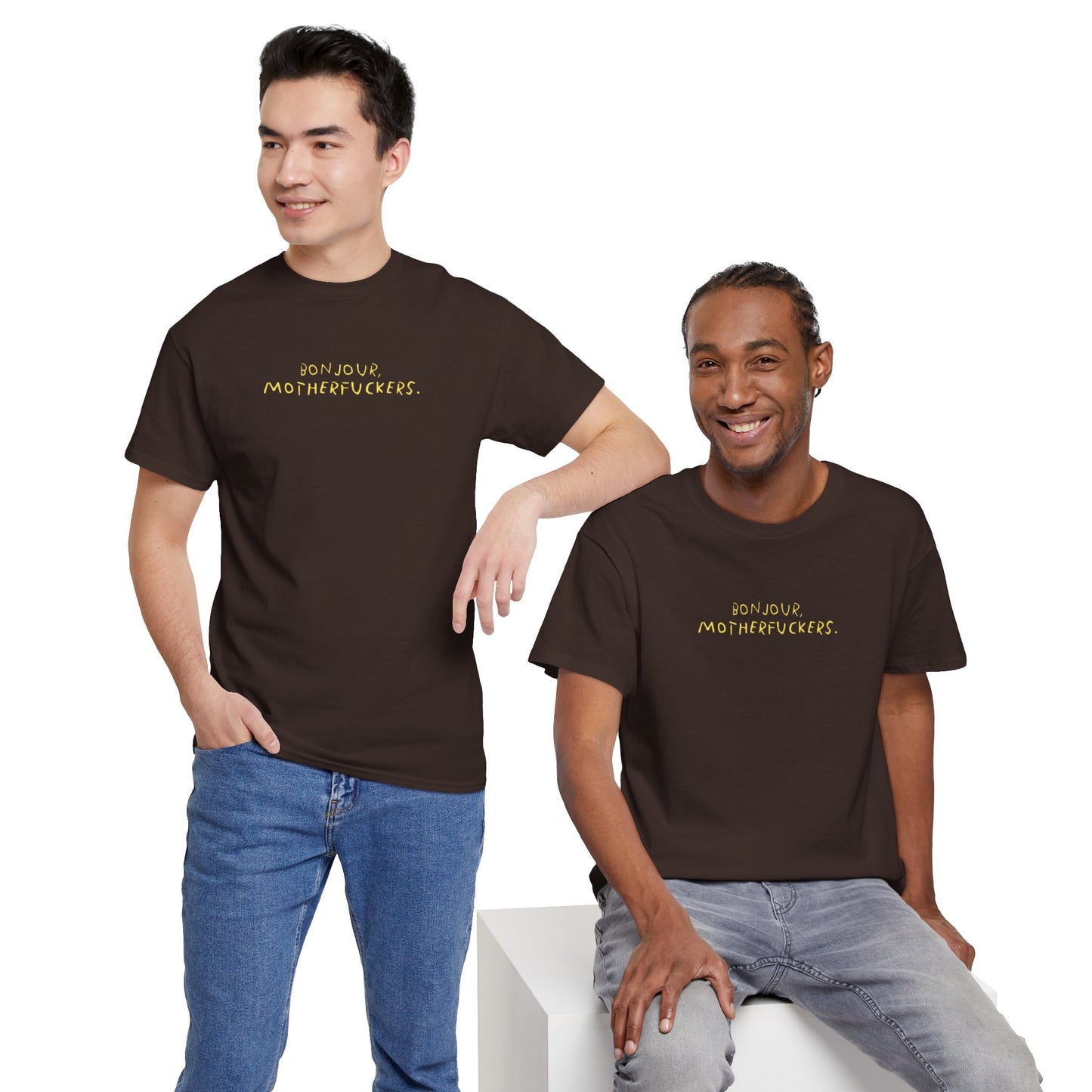 Graphic Unisex Funny Tee - BONJOUR, MOTHERFUCKERS.