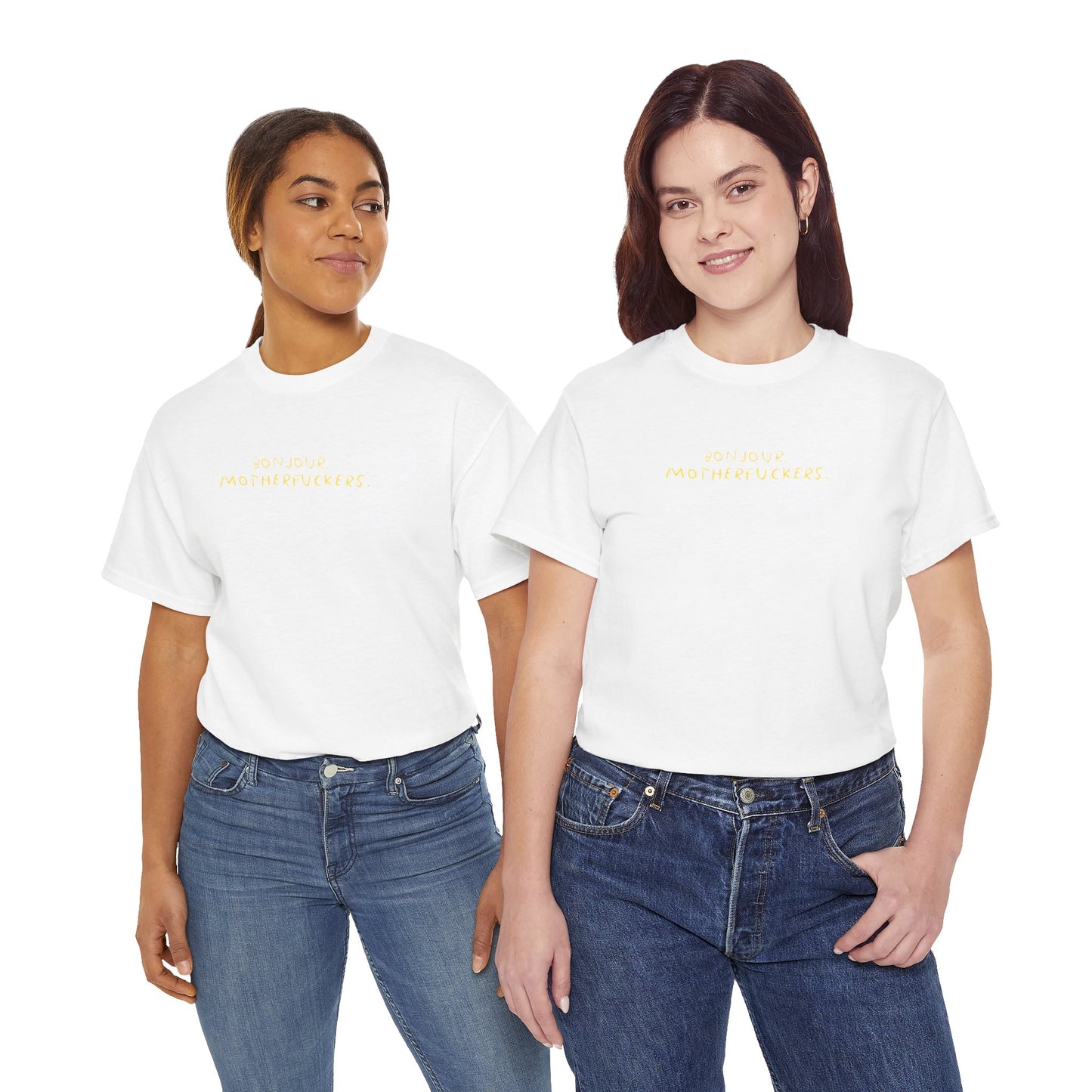 Graphic Unisex Funny Tee - BONJOUR, MOTHERFUCKERS.