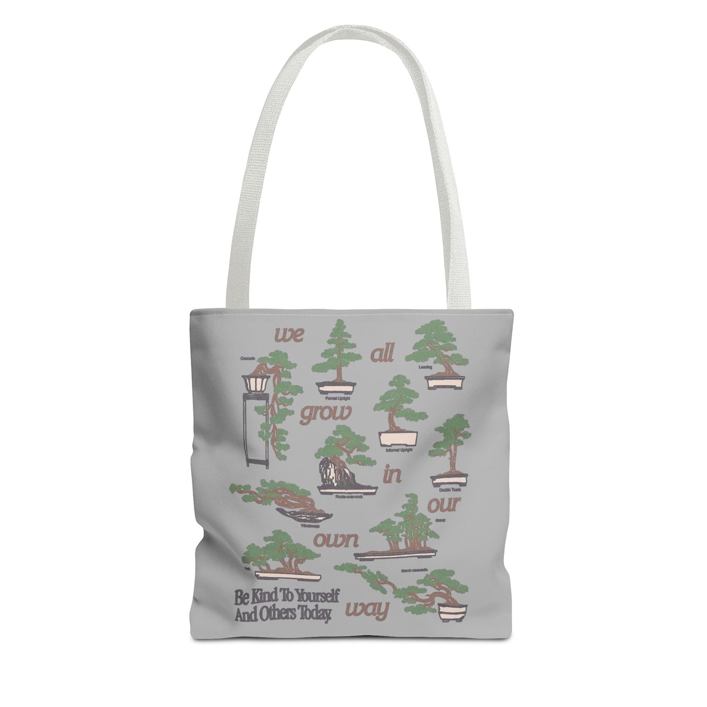 Cute & Minimalist Glass Design Tote Bag - Be Kind to Yourself and Others.