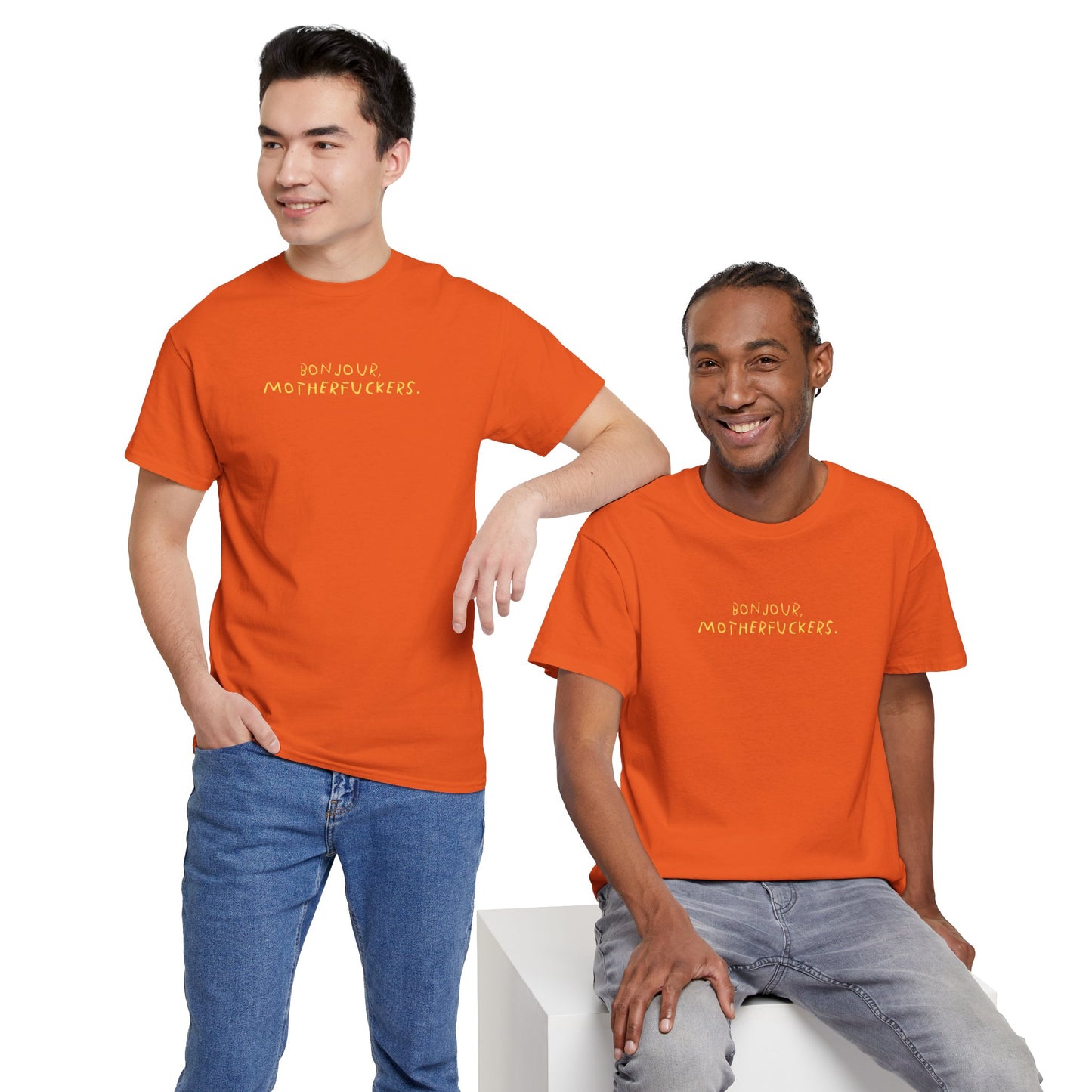 Graphic Unisex Funny Tee - BONJOUR, MOTHERFUCKERS.