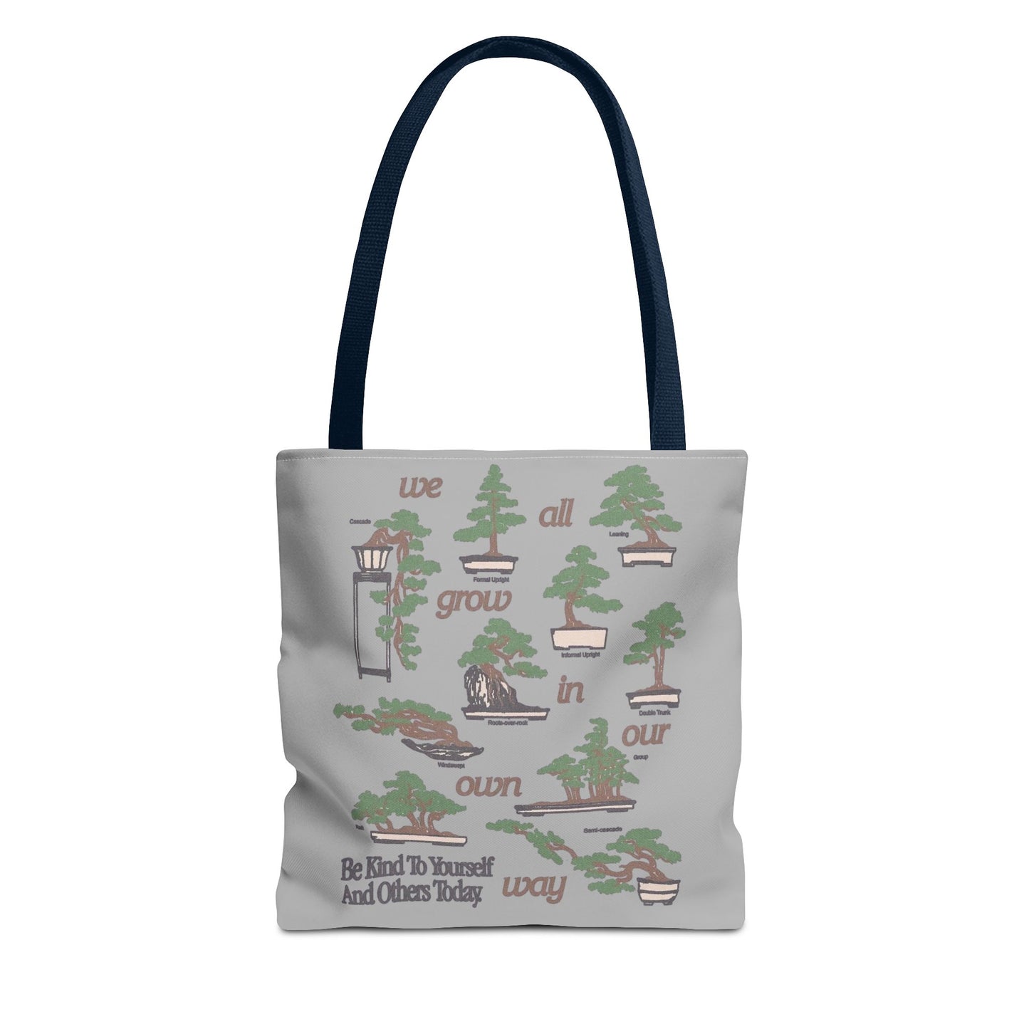 Cute & Minimalist Glass Design Tote Bag - Be Kind to Yourself and Others.