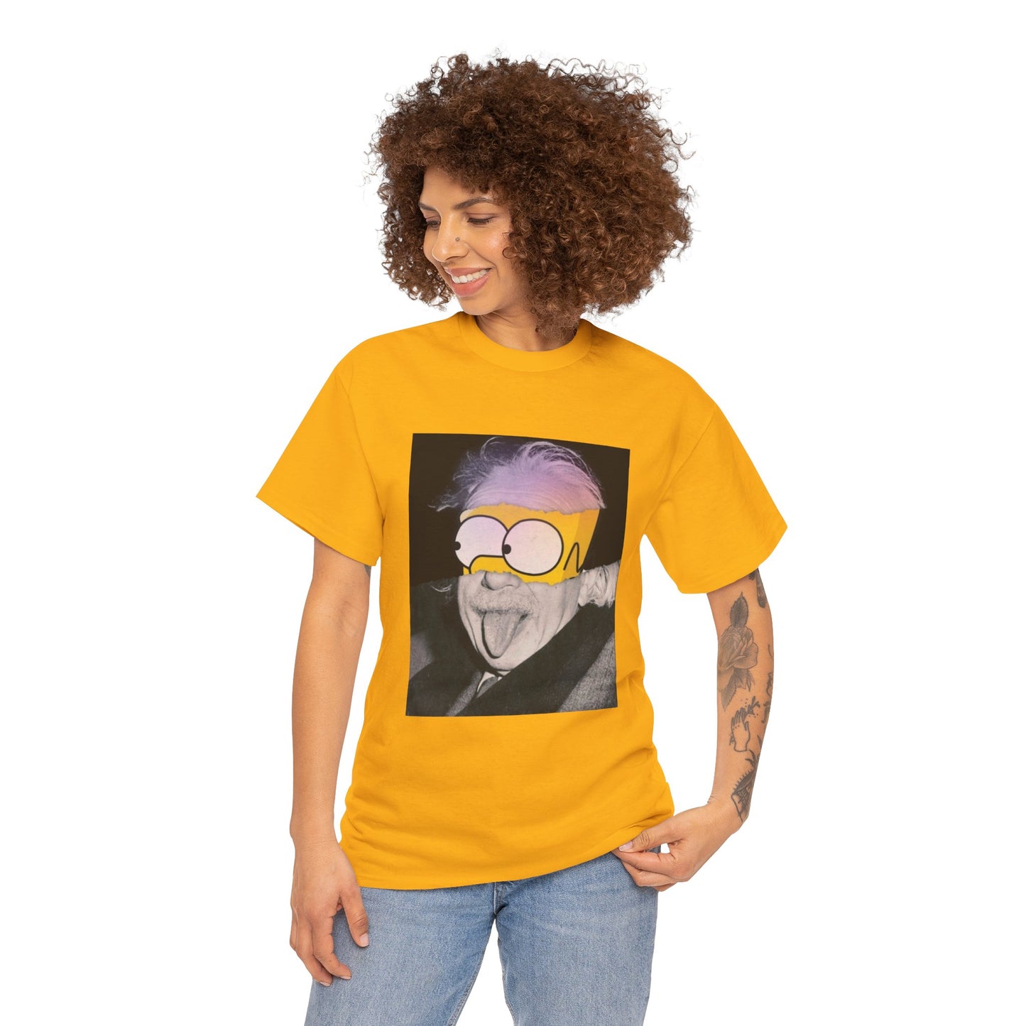 "Smart Meets Stupid" – Pop Culture Mashup Art Print (Einstein x Bart Simpson)