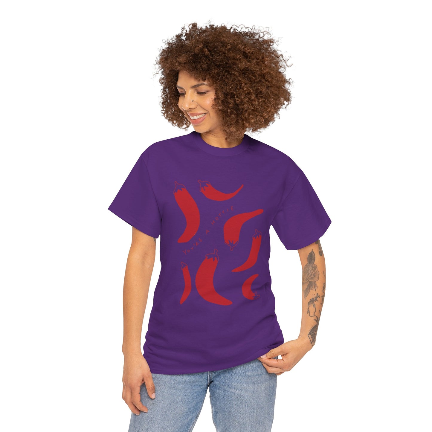 You are Hottie babe with Pepper Design - Unisex Cotton Tee