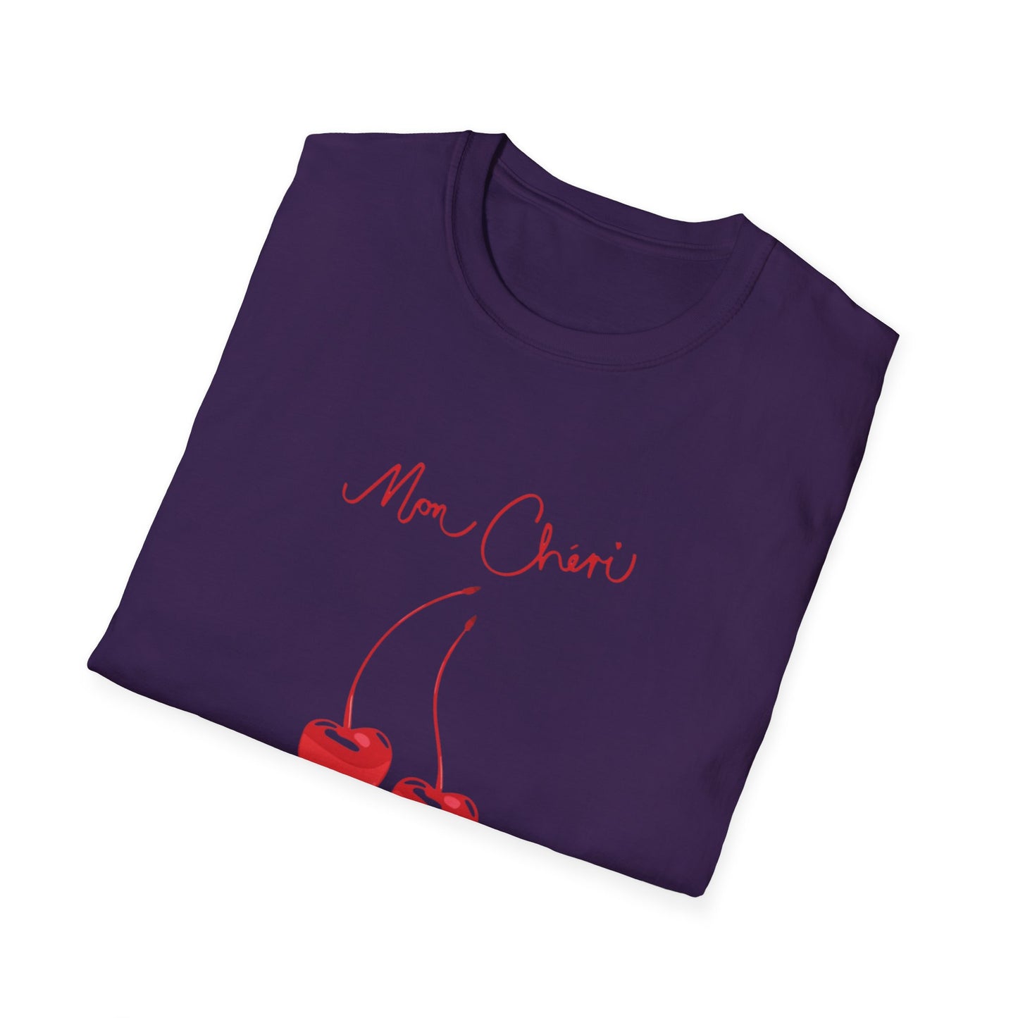 Mon Cheri with Cute Fruit Design - Unisex Softstyle T-Shirt