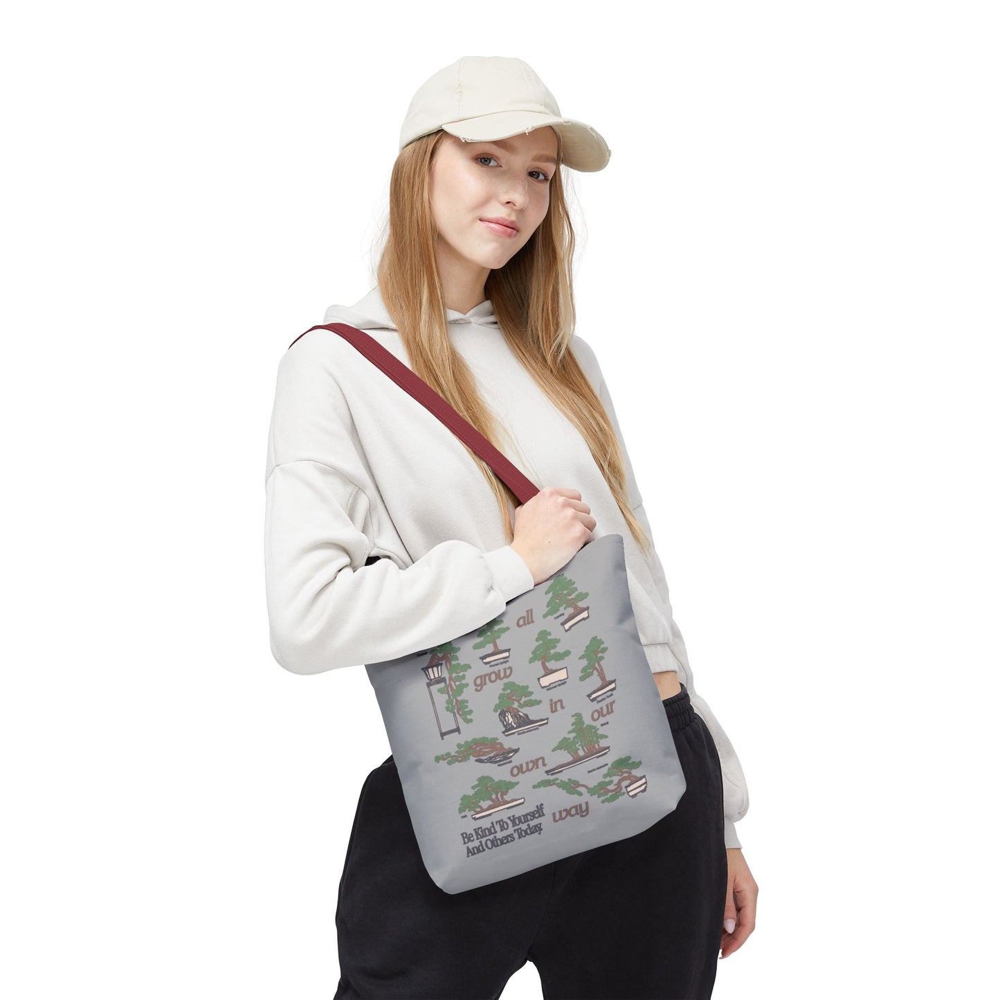 Cute & Minimalist Glass Design Tote Bag - Be Kind to Yourself and Others.