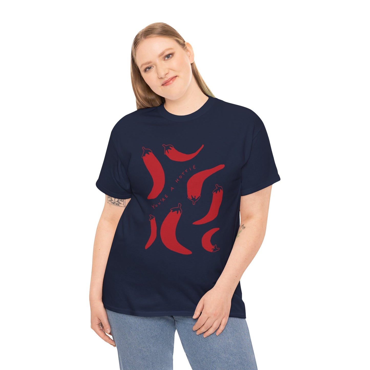 You are Hottie babe with Pepper Design - Unisex Cotton Tee