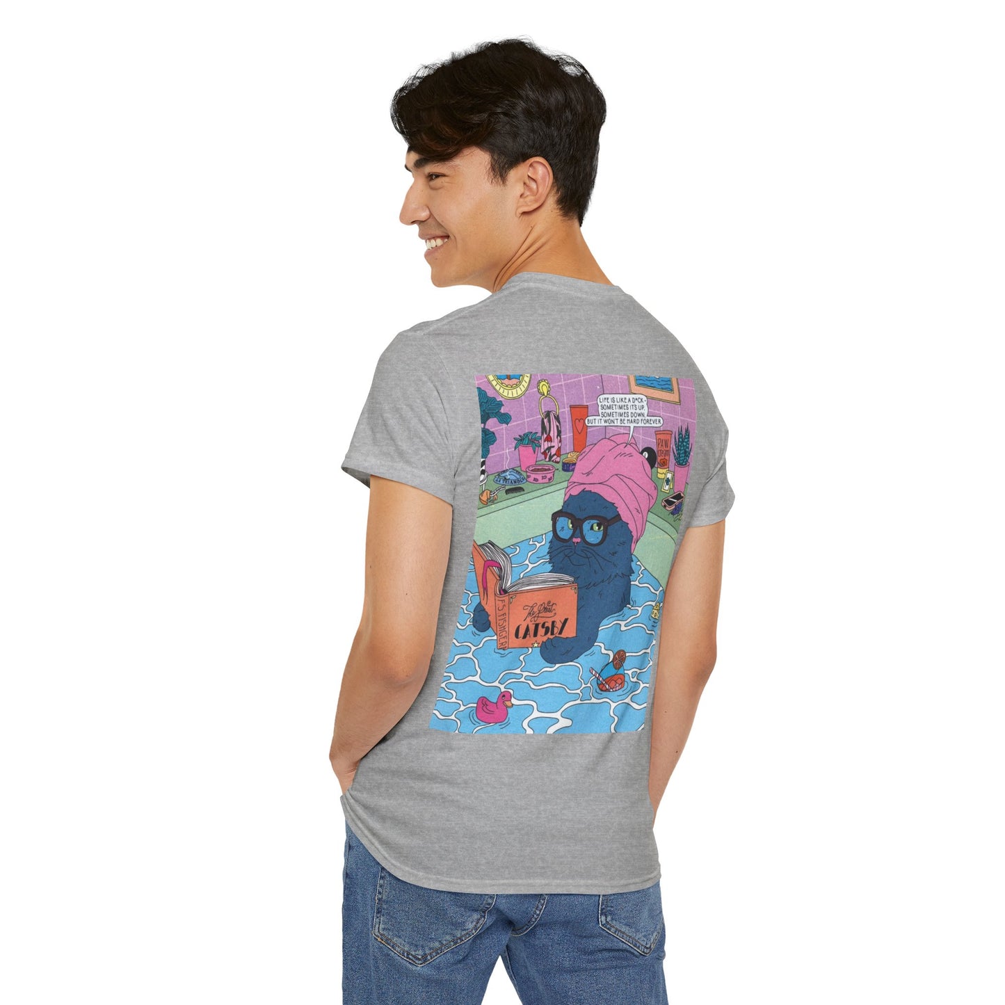 Funny Quote Unisex Tee - 'Life is Like Dick, Can't Be Hard Always'