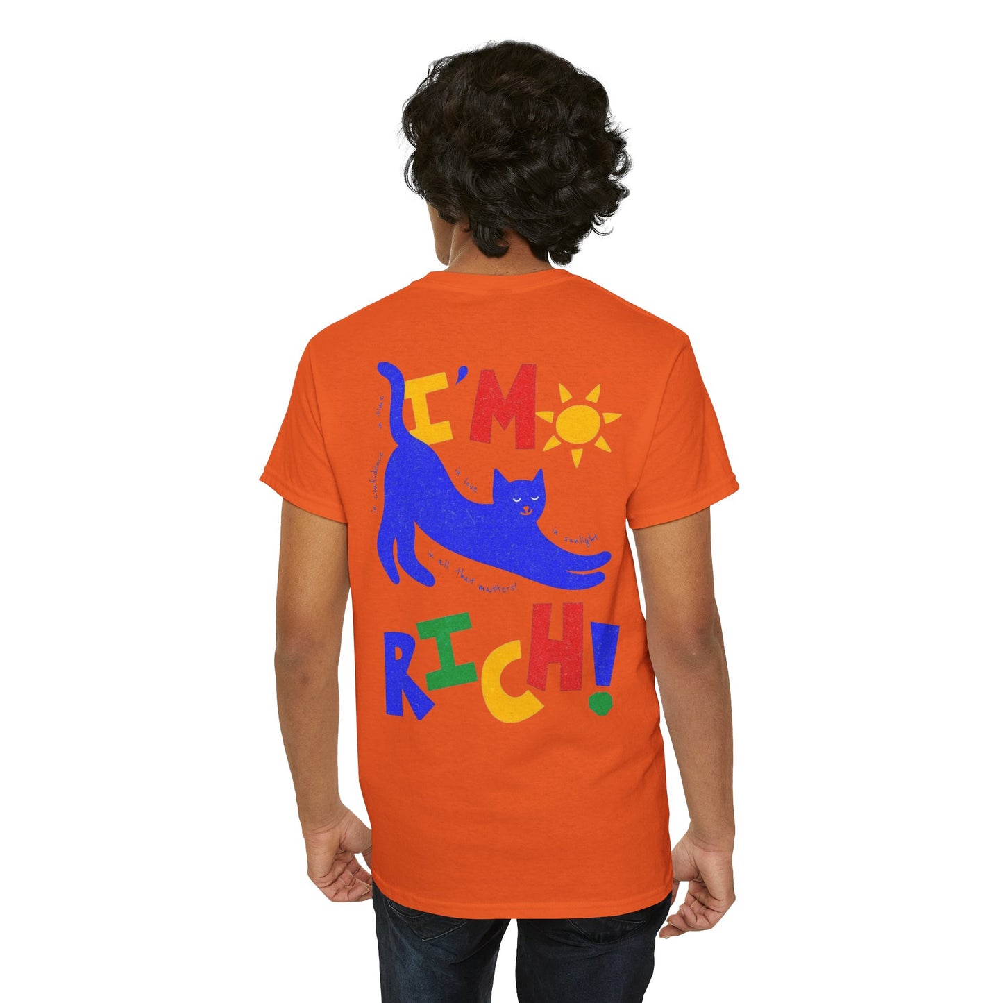Rick in Confidence Unisex Tee - Cute Rich Cat Design