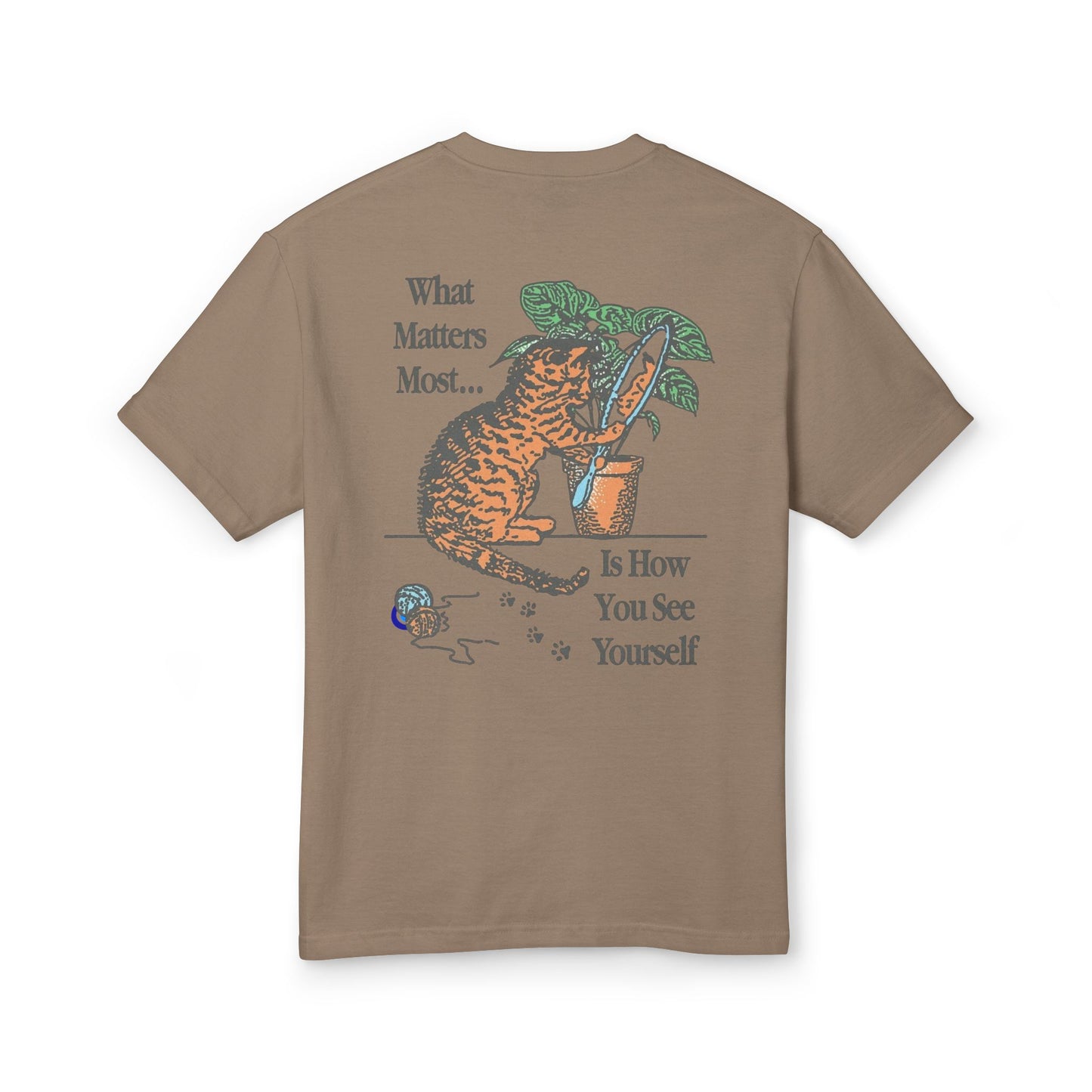 Unisex Heavyweight Cotton Tee - Importance is How Do You See Yourself