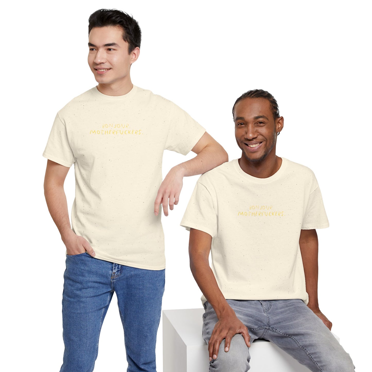 Graphic Unisex Funny Tee - BONJOUR, MOTHERFUCKERS.