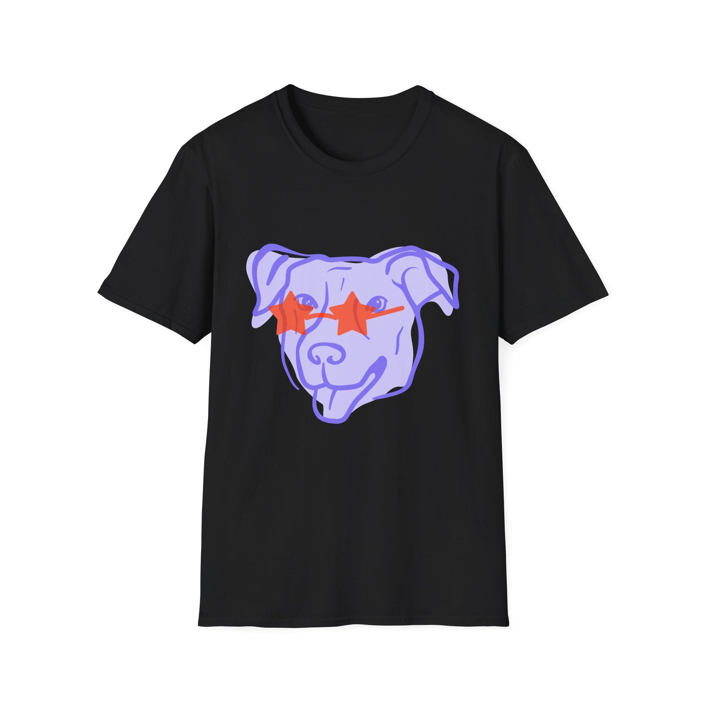 Cool Dog Star Glasses - Unisex Softstyle T-Shirt