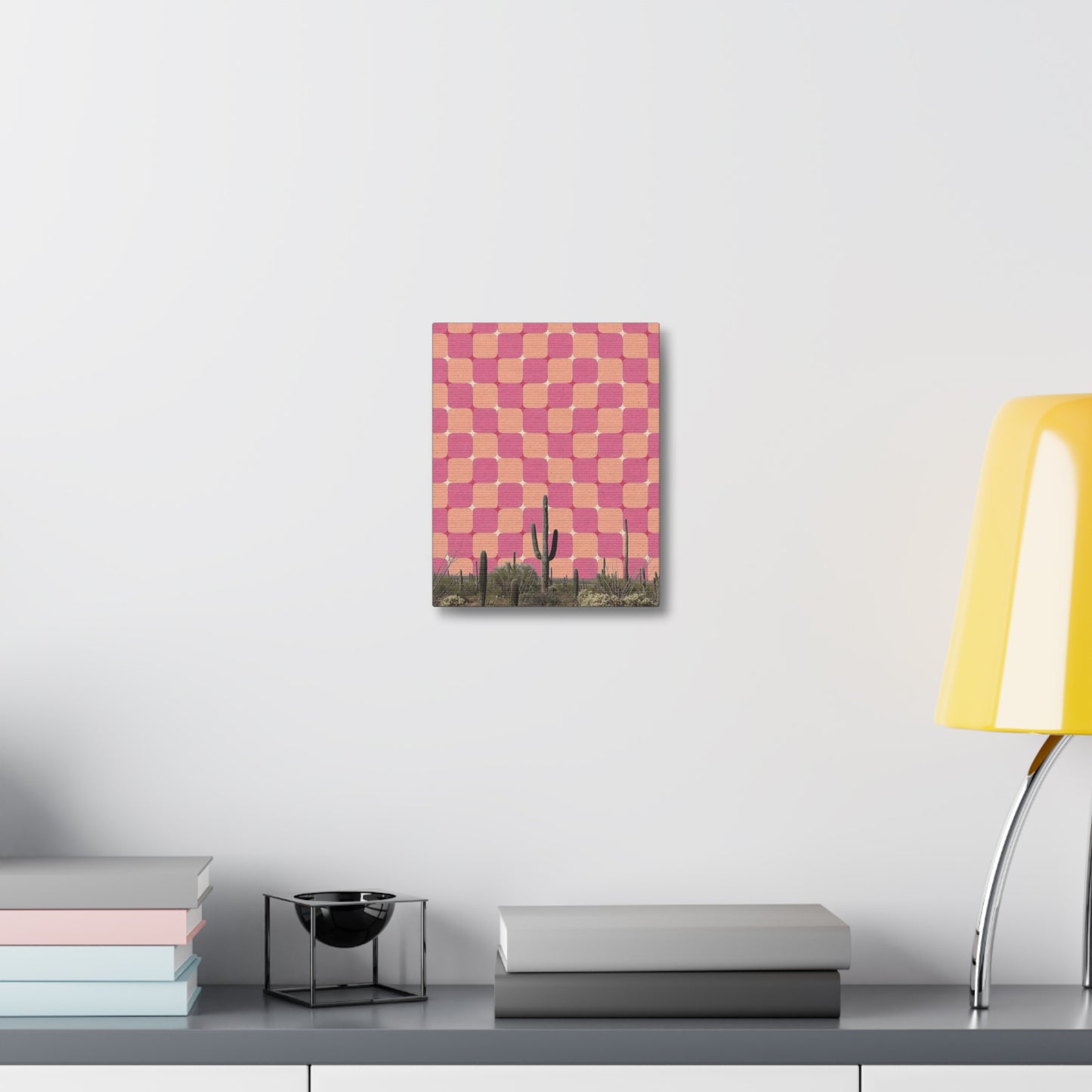 Stretched Canvas with The All-Seeing Desert – Mind-Bending Cactus Poster