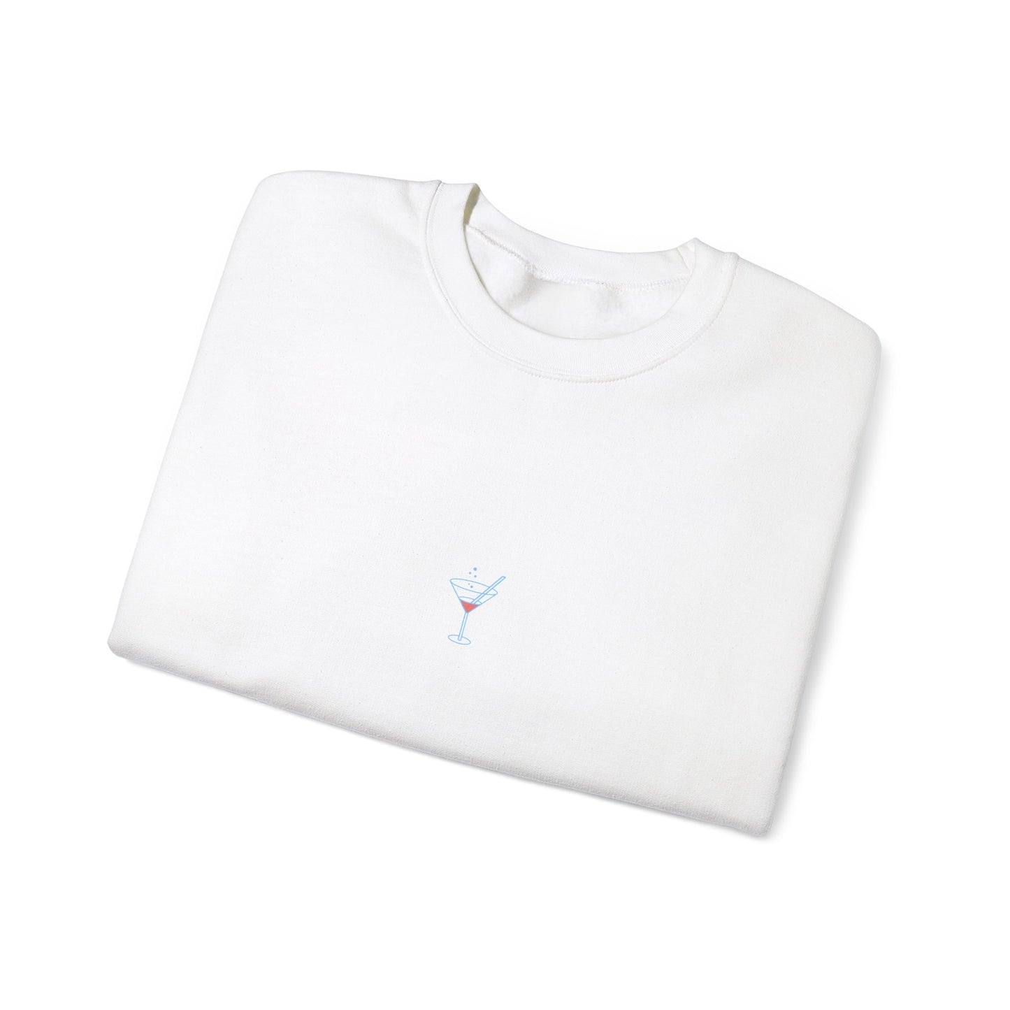 Minimal Cocktail Glass Embroidered Sweatshirt – Fresh & Tangy Summer Vibe
