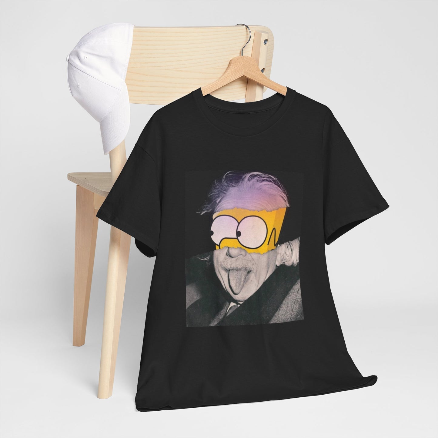 "Smart Meets Stupid" – Pop Culture Mashup Art Print (Einstein x Bart Simpson)