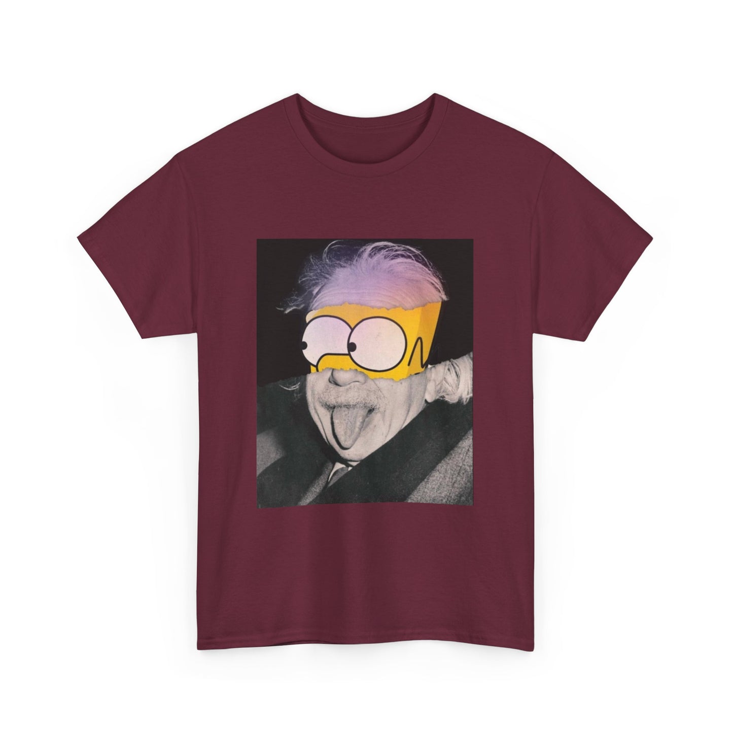 "Smart Meets Stupid" – Pop Culture Mashup Art Print (Einstein x Bart Simpson)