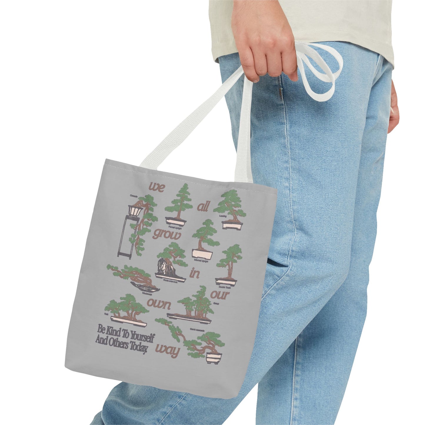 Cute & Minimalist Glass Design Tote Bag - Be Kind to Yourself and Others.