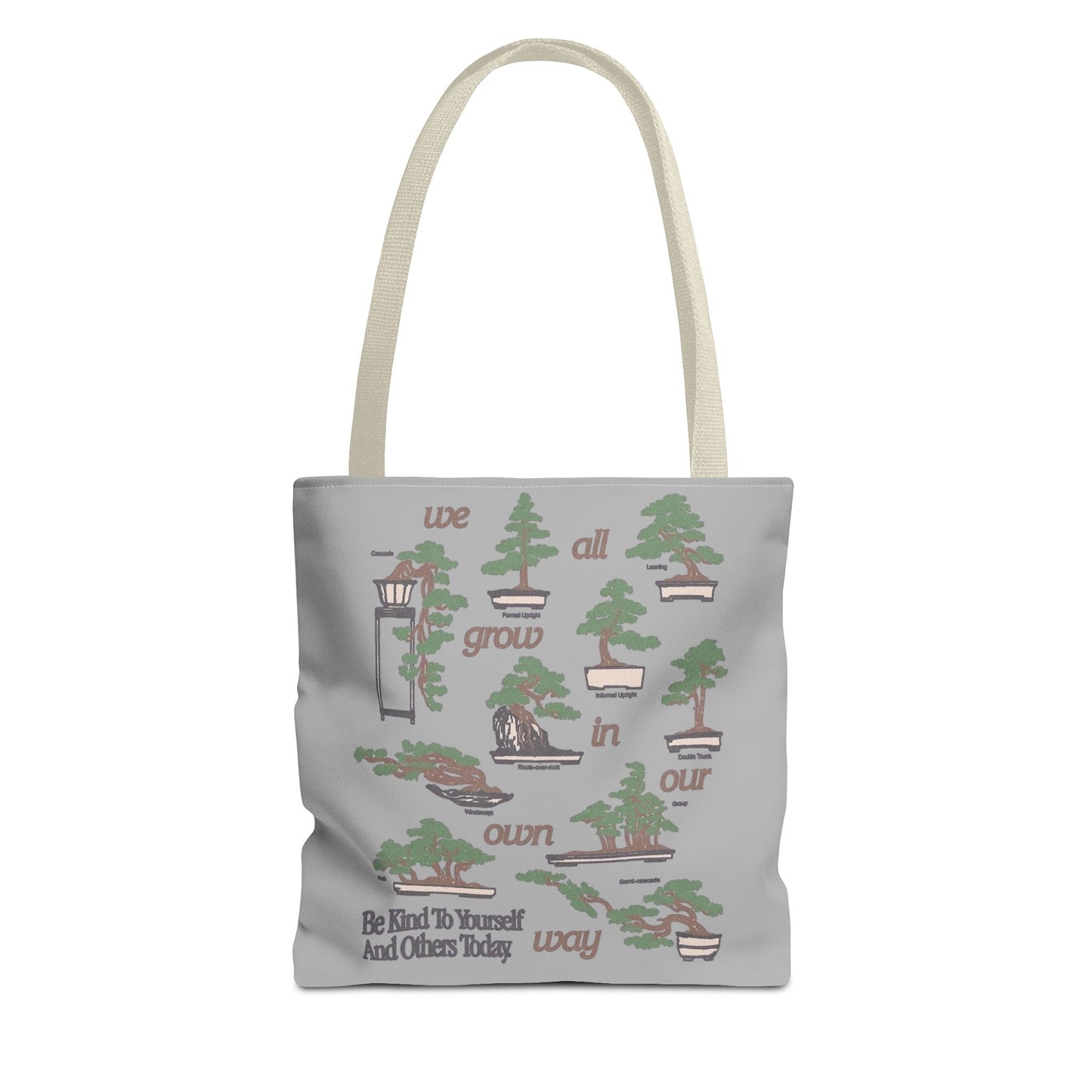 Cute & Minimalist Glass Design Tote Bag - Be Kind to Yourself and Others.