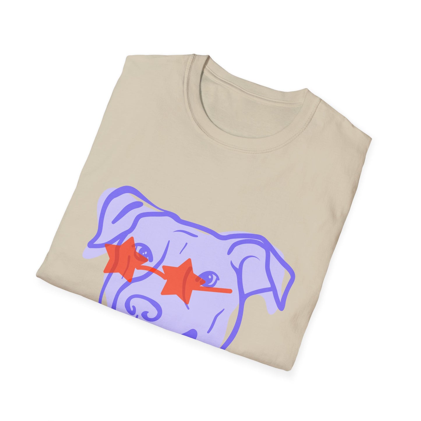 Cool Dog Star Glasses - Unisex Softstyle T-Shirt