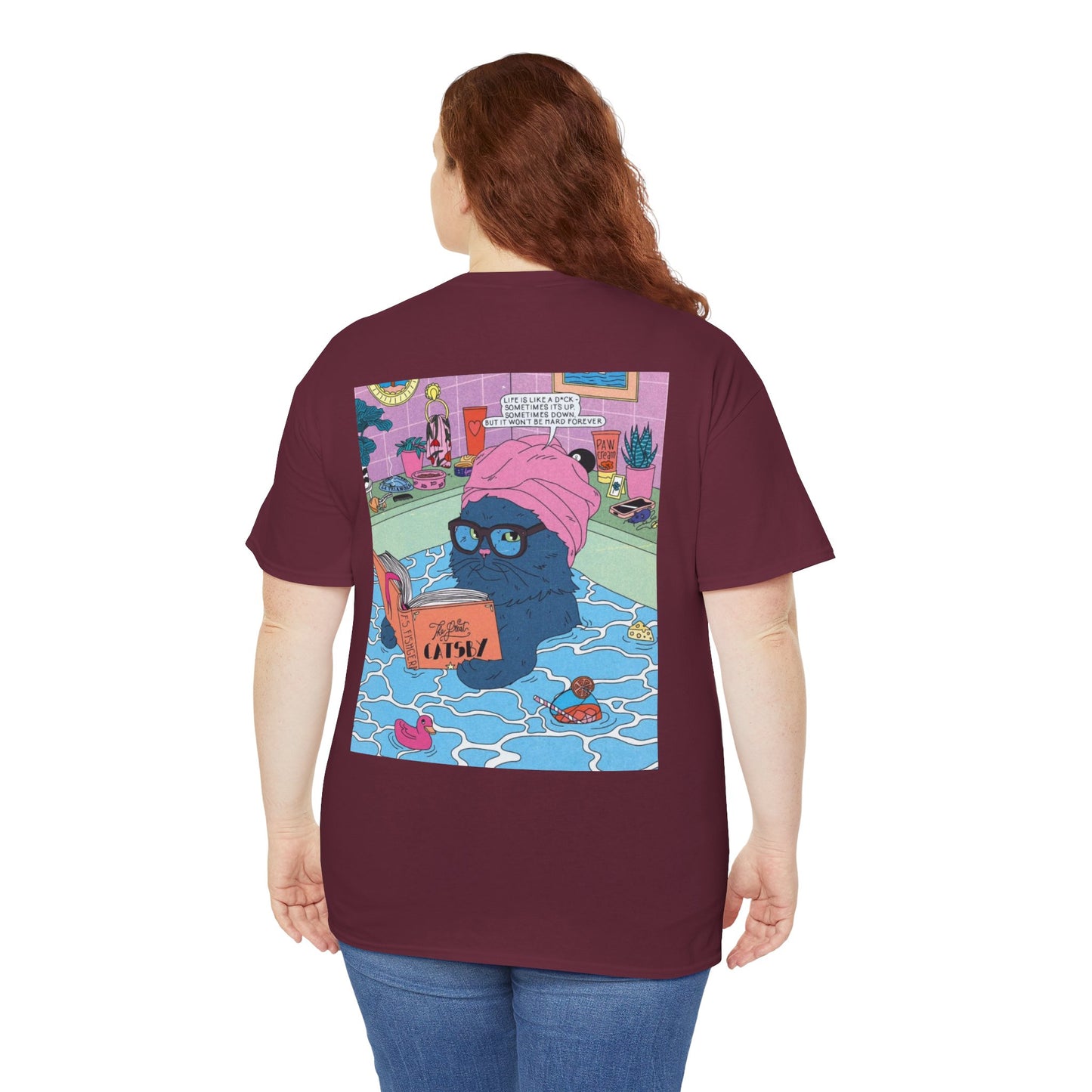 Funny Quote Unisex Tee - 'Life is Like Dick, Can't Be Hard Always'