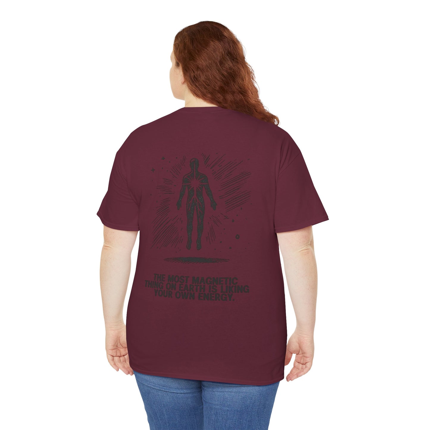 Unisex Cotton Tee - 'Liking Your Own Energy' Magnet