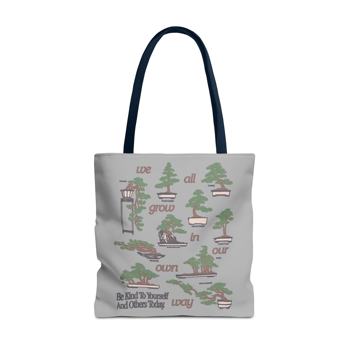 Cute & Minimalist Glass Design Tote Bag - Be Kind to Yourself and Others.