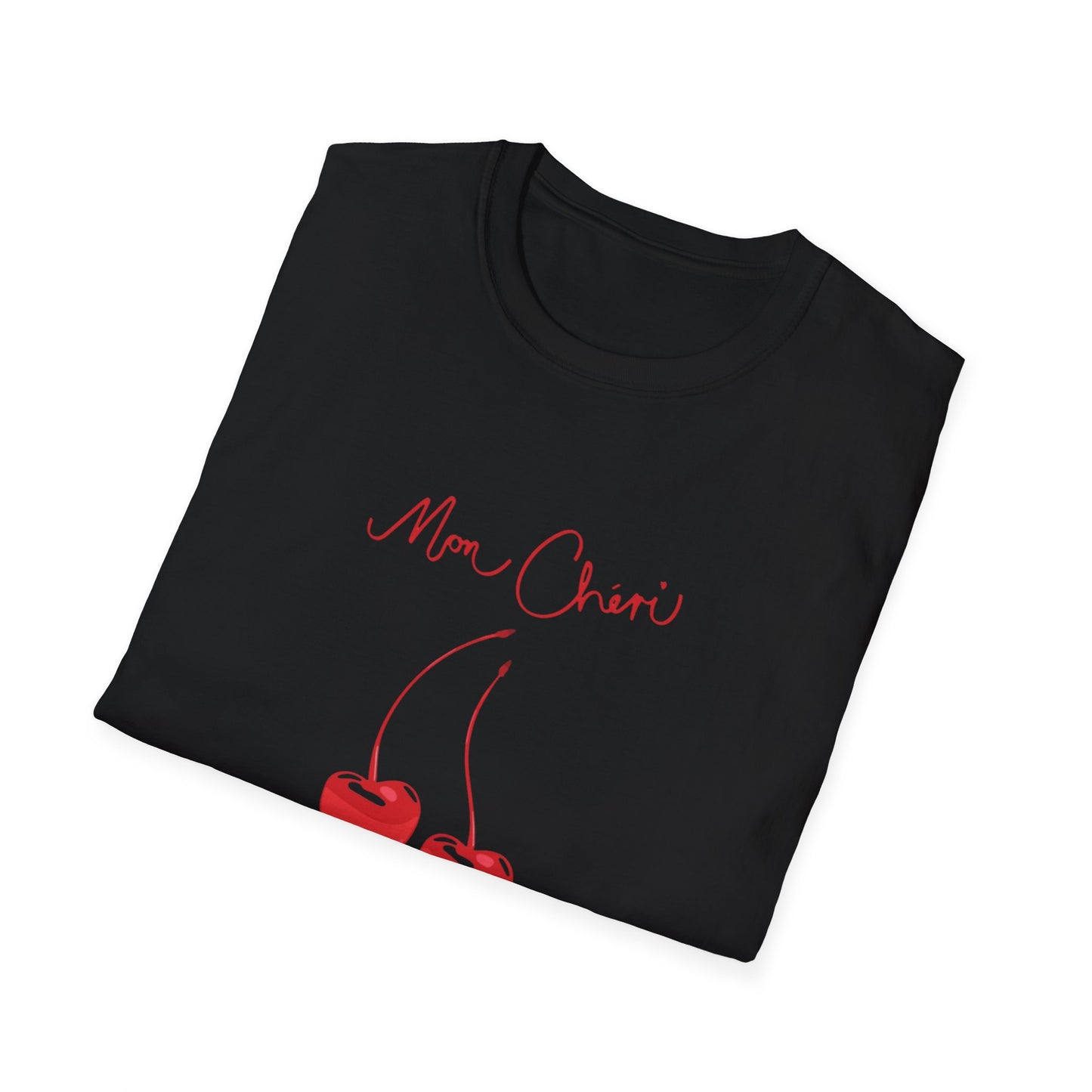 Mon Cheri with Cute Fruit Design - Unisex Softstyle T-Shirt