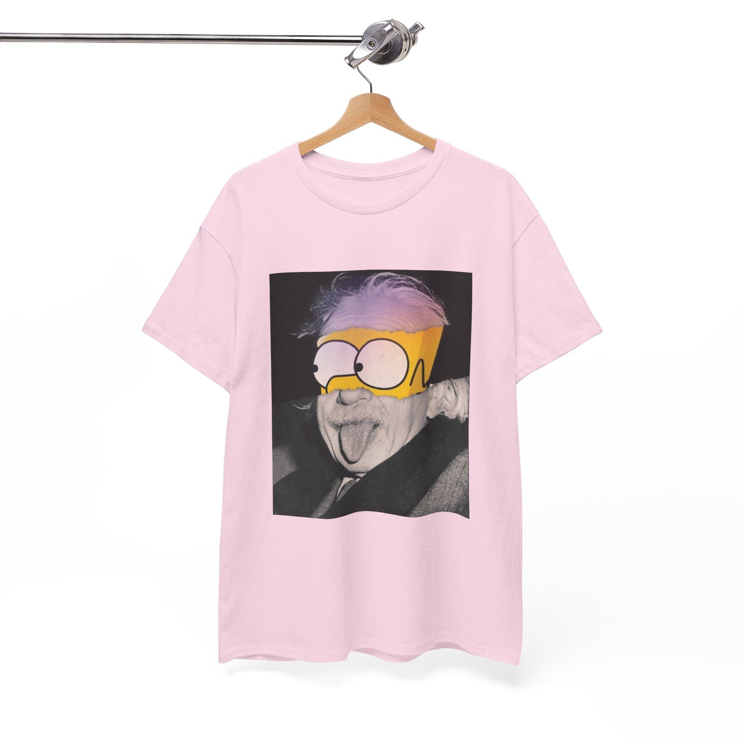"Smart Meets Stupid" – Pop Culture Mashup Art Print (Einstein x Bart Simpson)