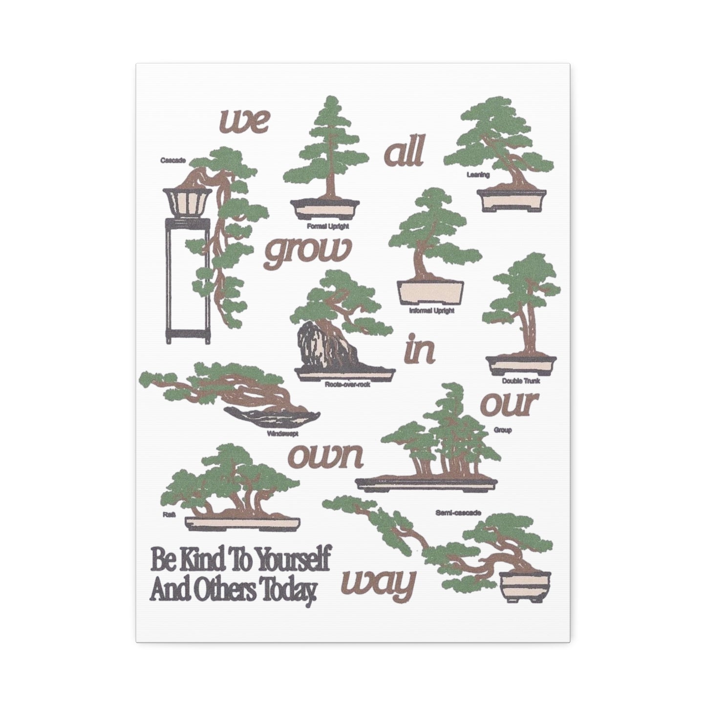Stretched Canvas with Unique & Meaningful - Be Kind to Yourself and Others.