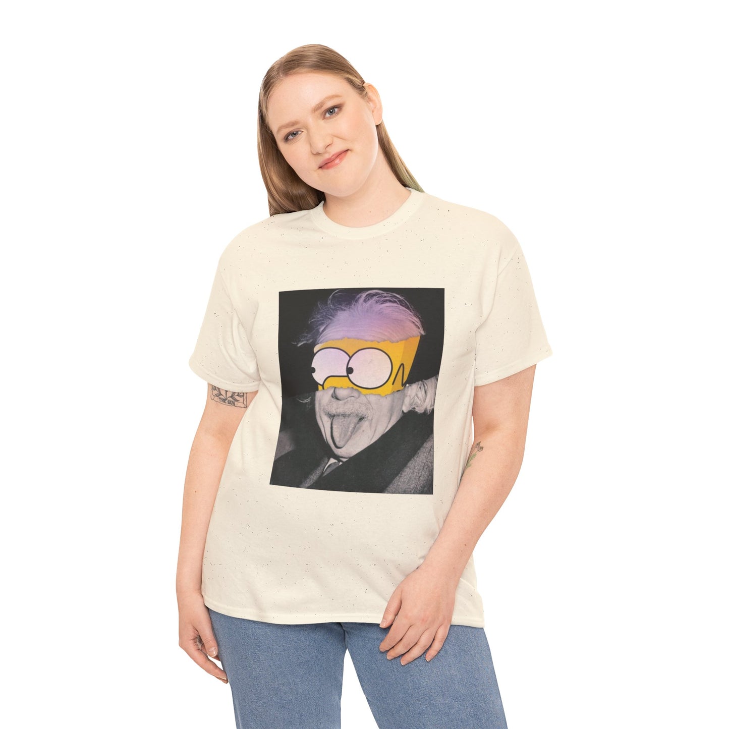 "Smart Meets Stupid" – Pop Culture Mashup Art Print (Einstein x Bart Simpson)