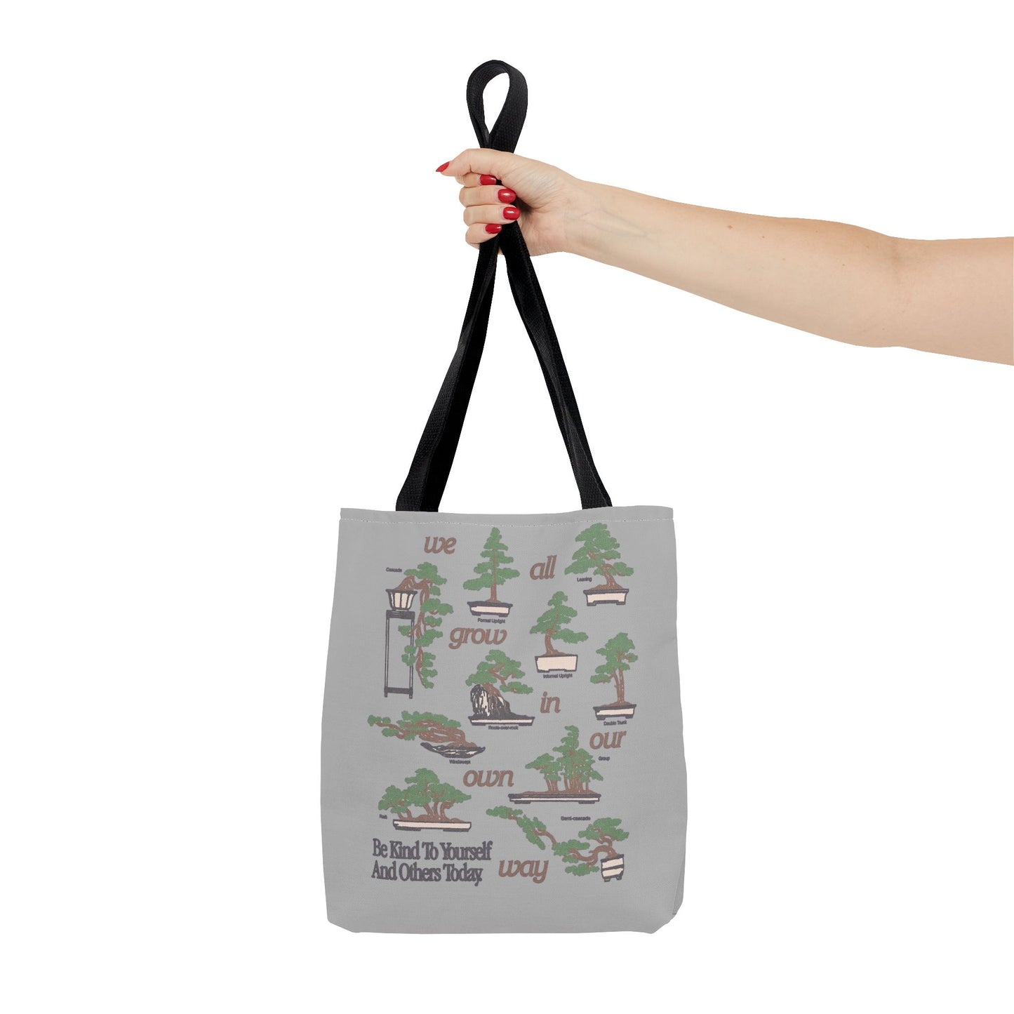 Cute & Minimalist Glass Design Tote Bag - Be Kind to Yourself and Others.