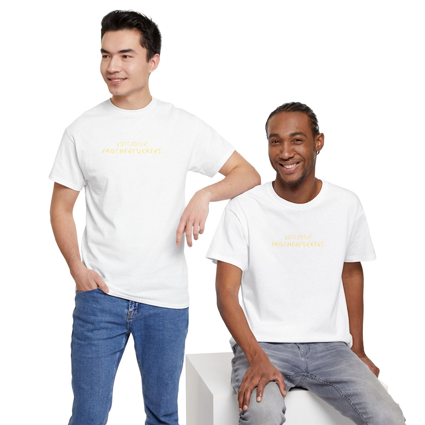 Graphic Unisex Funny Tee - BONJOUR, MOTHERFUCKERS.