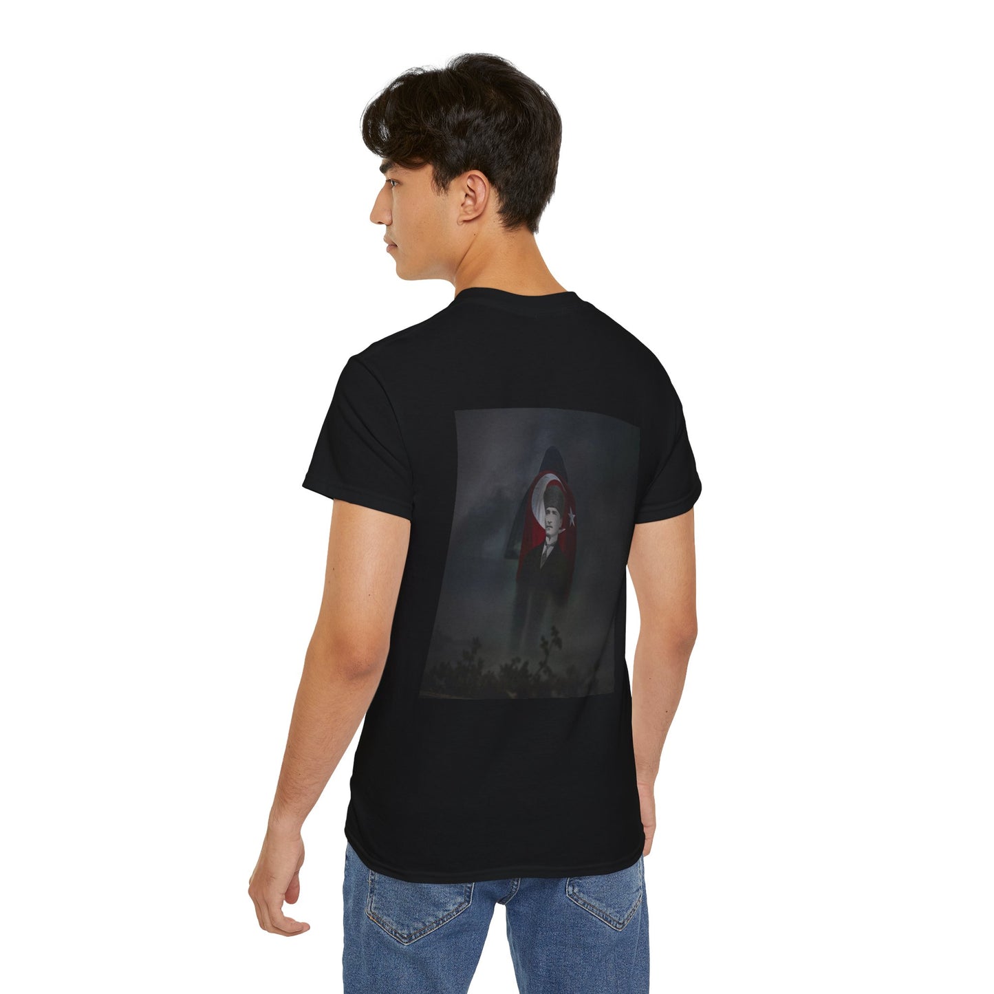 ATA Heritage - Turkish Flag & Atatürk Legacy – Guy in Smoke Unisex T-Shirt