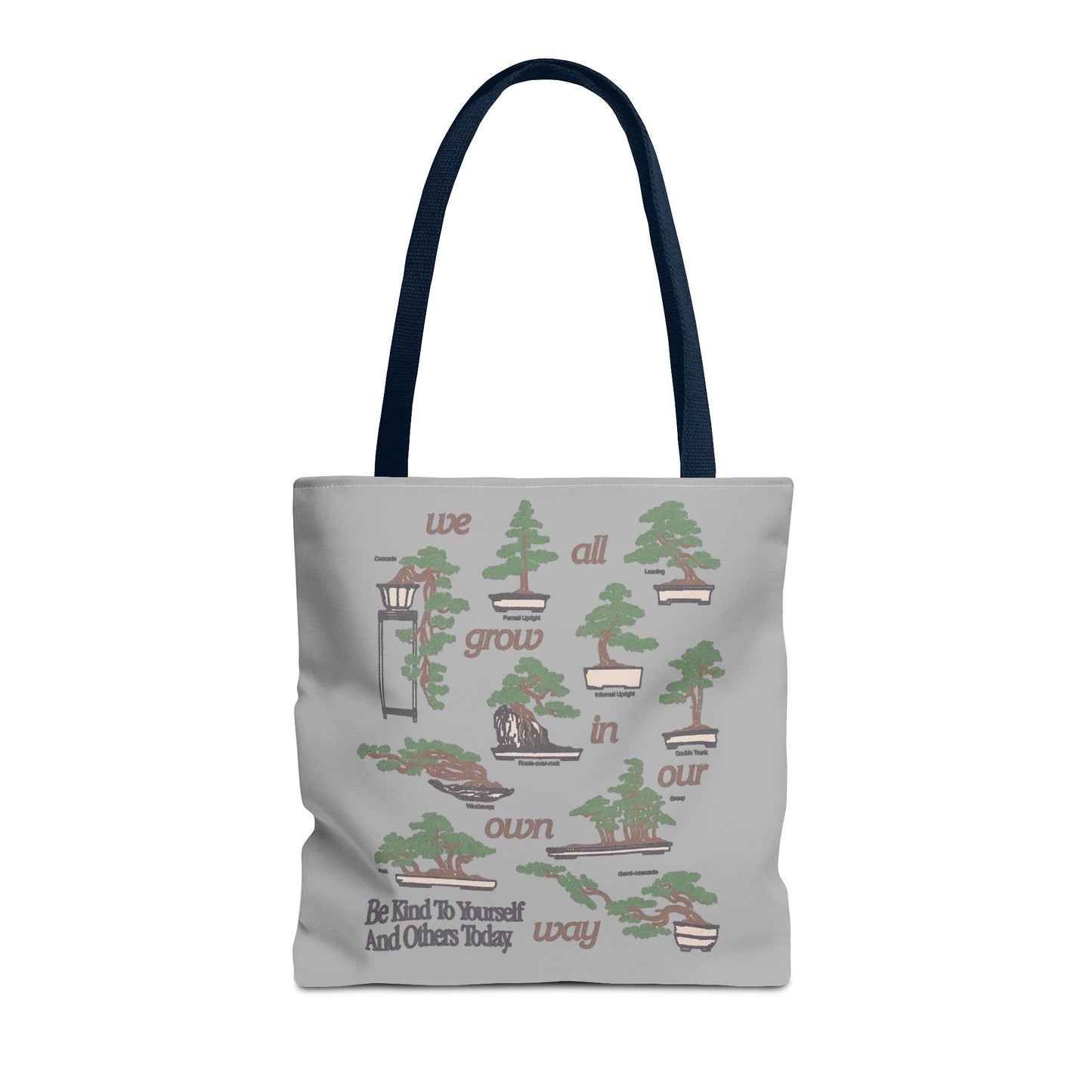 Cute & Minimalist Glass Design Tote Bag - Be Kind to Yourself and Others.