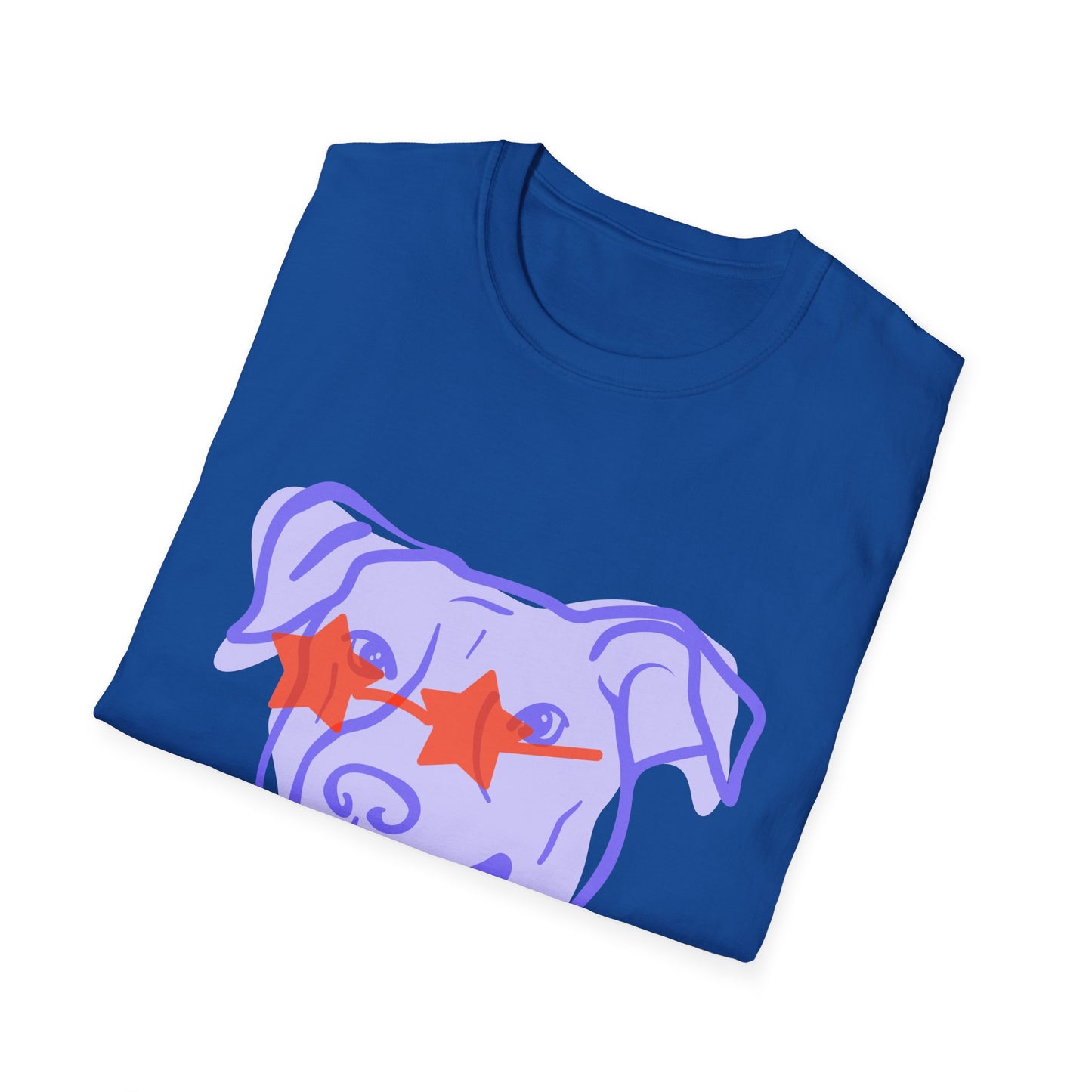 Cool Dog Star Glasses - Unisex Softstyle T-Shirt