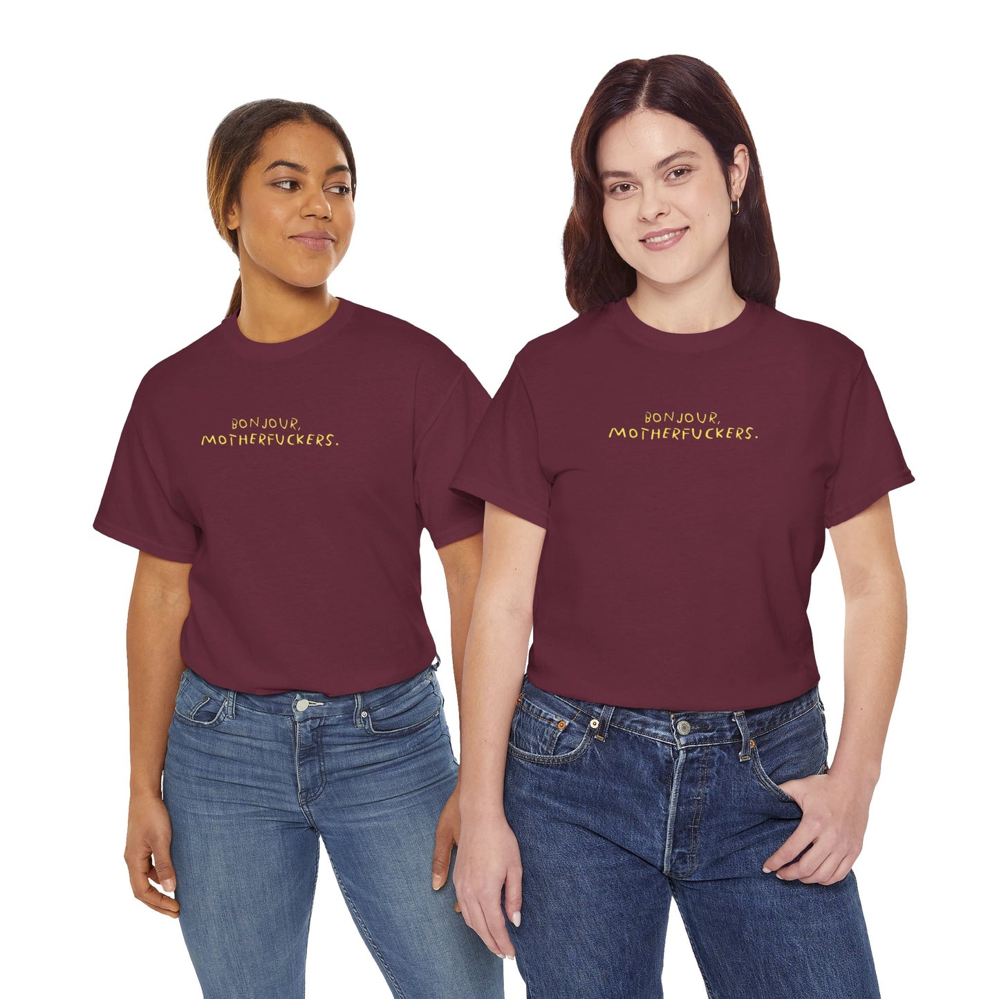 Graphic Unisex Funny Tee - BONJOUR, MOTHERFUCKERS.