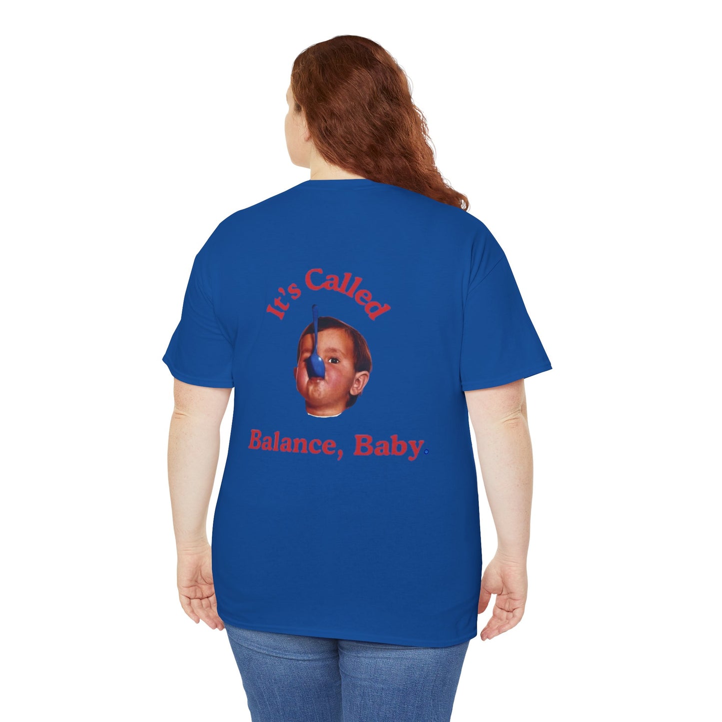 90s Funny Retro Graphic T-Shirt - It's Called Balance, Baby.