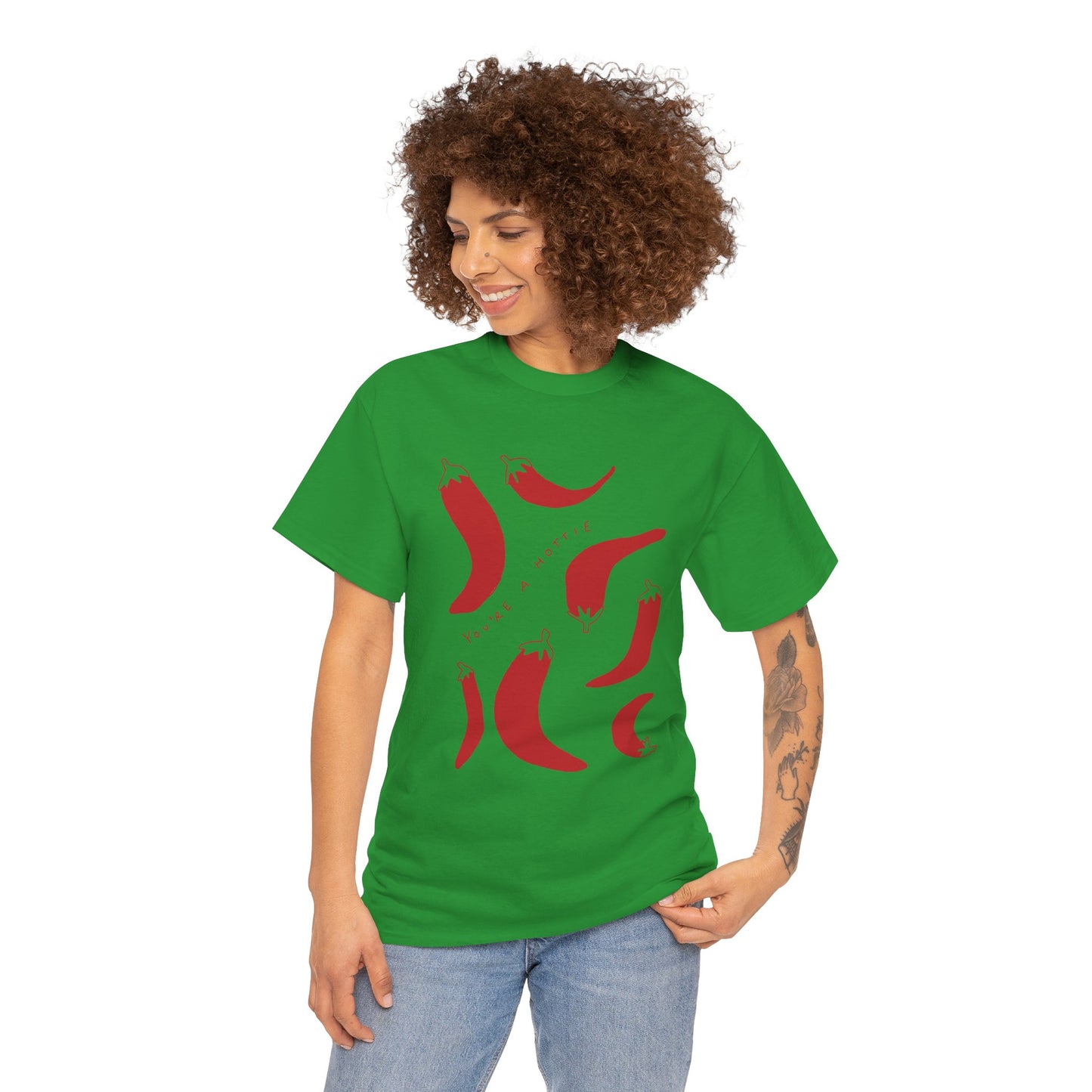 You are Hottie babe with Pepper Design - Unisex Cotton Tee