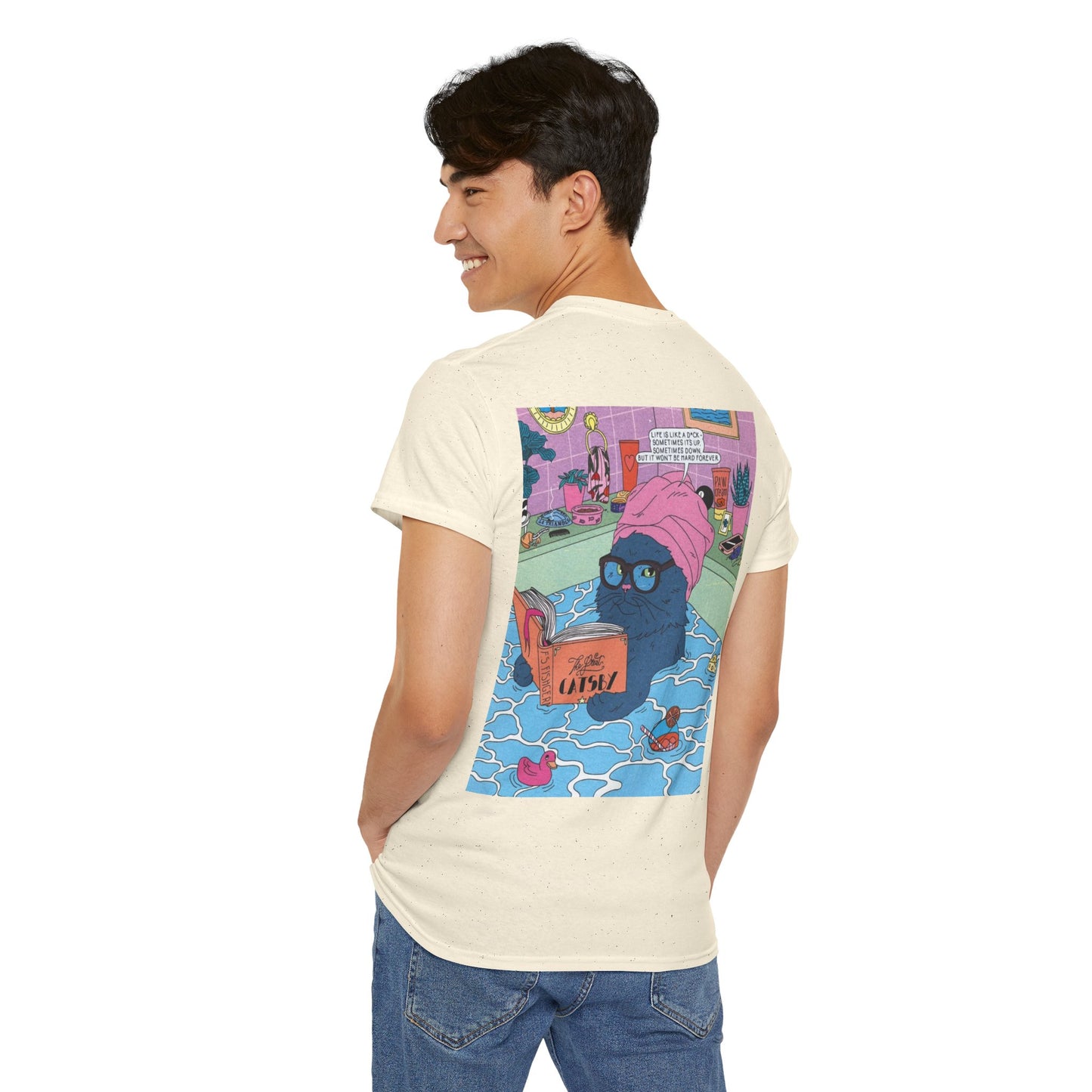 Funny Quote Unisex Tee - 'Life is Like Dick, Can't Be Hard Always'