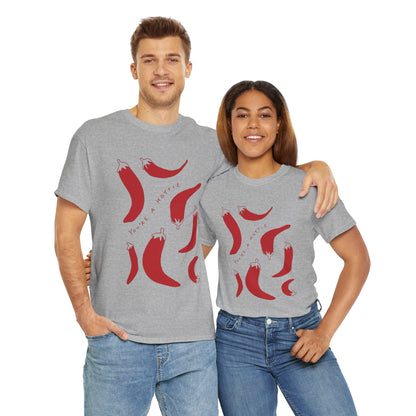 You are Hottie babe with Pepper Design - Unisex Cotton Tee